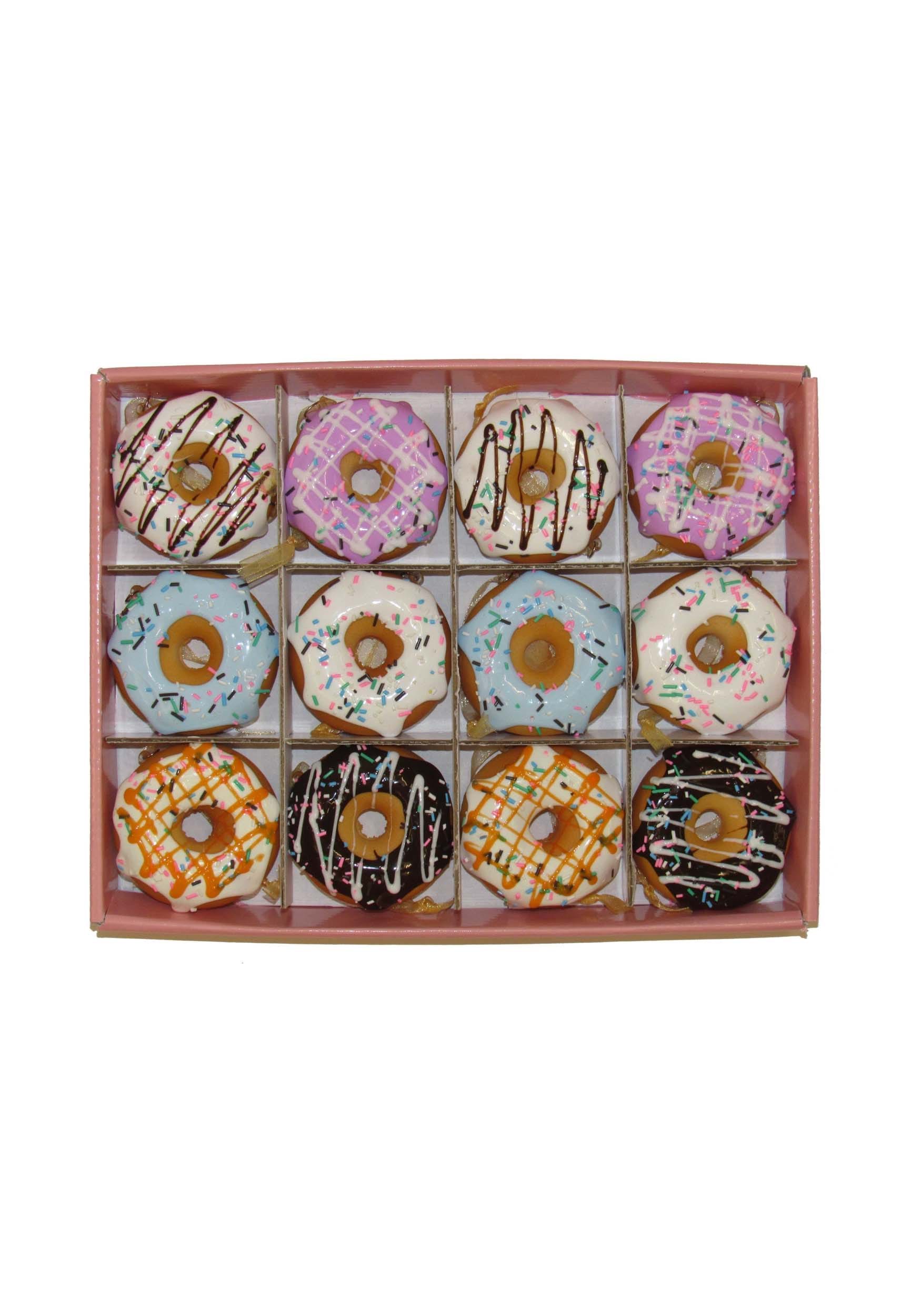 Miniature Donut 12 Piece Ornament Set