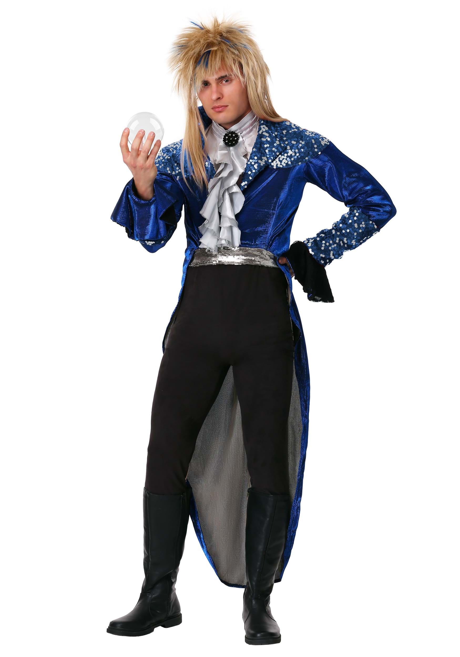 Photos - Fancy Dress Deluxe FUN Costumes  Labyrinth Jareth Adult Costume Black/Blue/Gray 