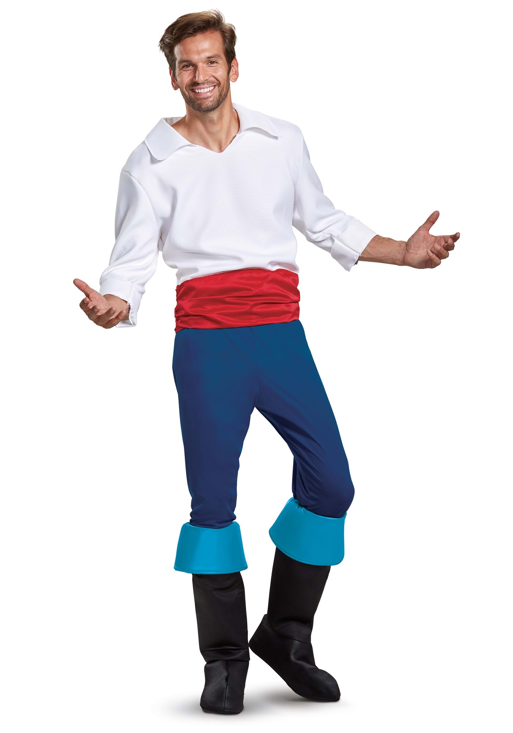 Photos - Fancy Dress Disney Disguise Limited Prince Eric  Deluxe Costume for Men Red/Blue 