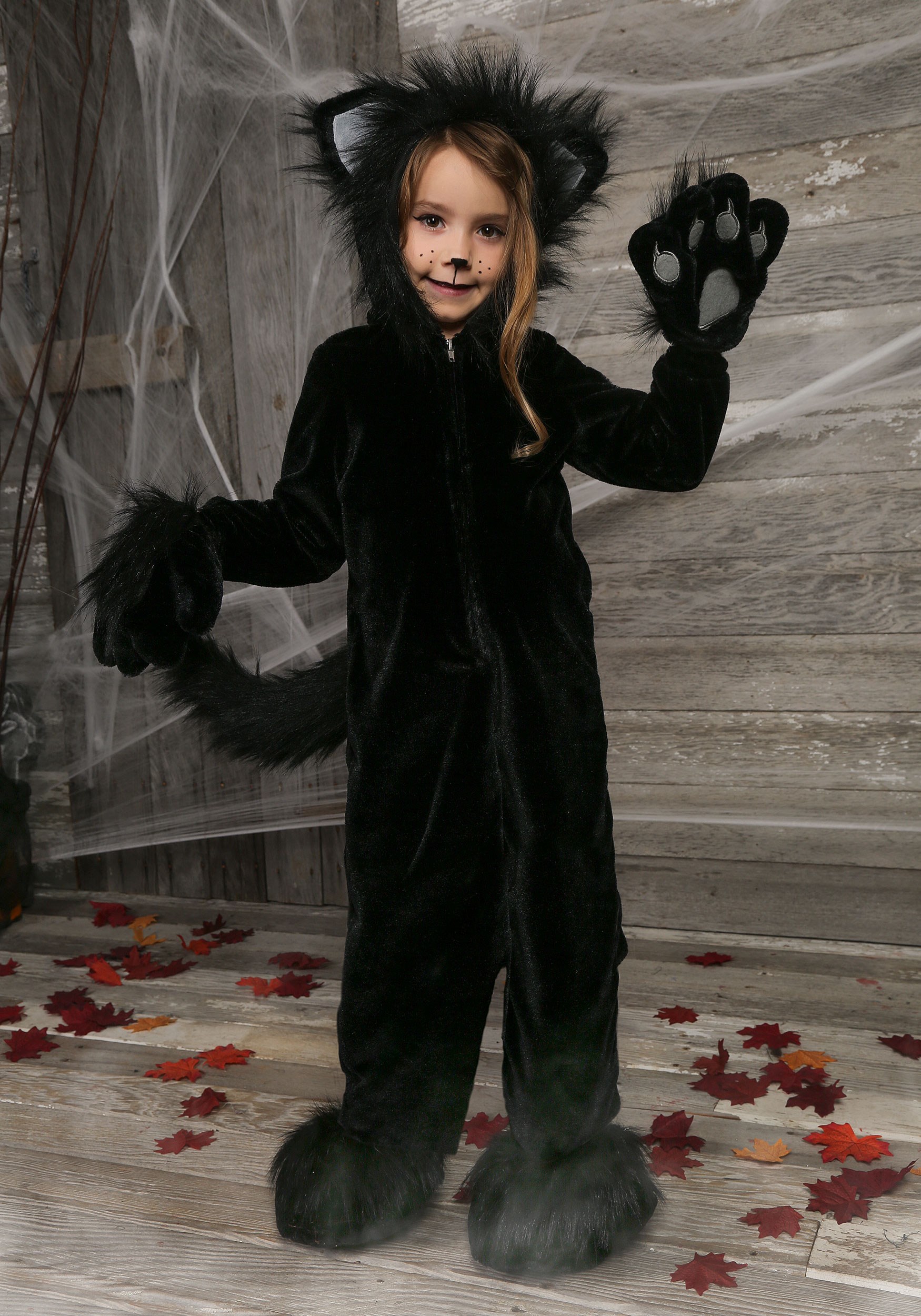 Premium Black Cat Costume For Kids