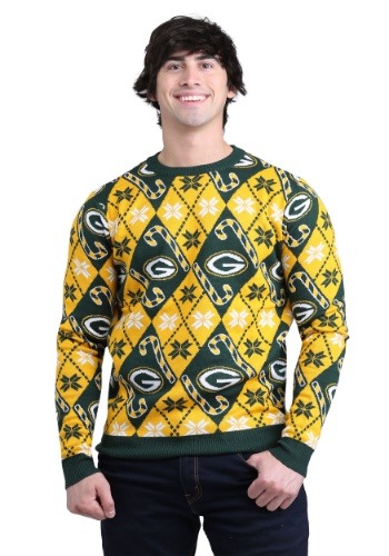 Green Bay Packers Candy Cane Sweater
