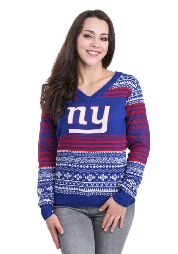 New York Giants Big Logo Aztec Sweater