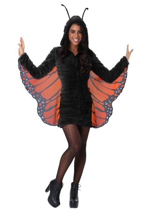 Women's Cozy Monarch Butterfly Costume