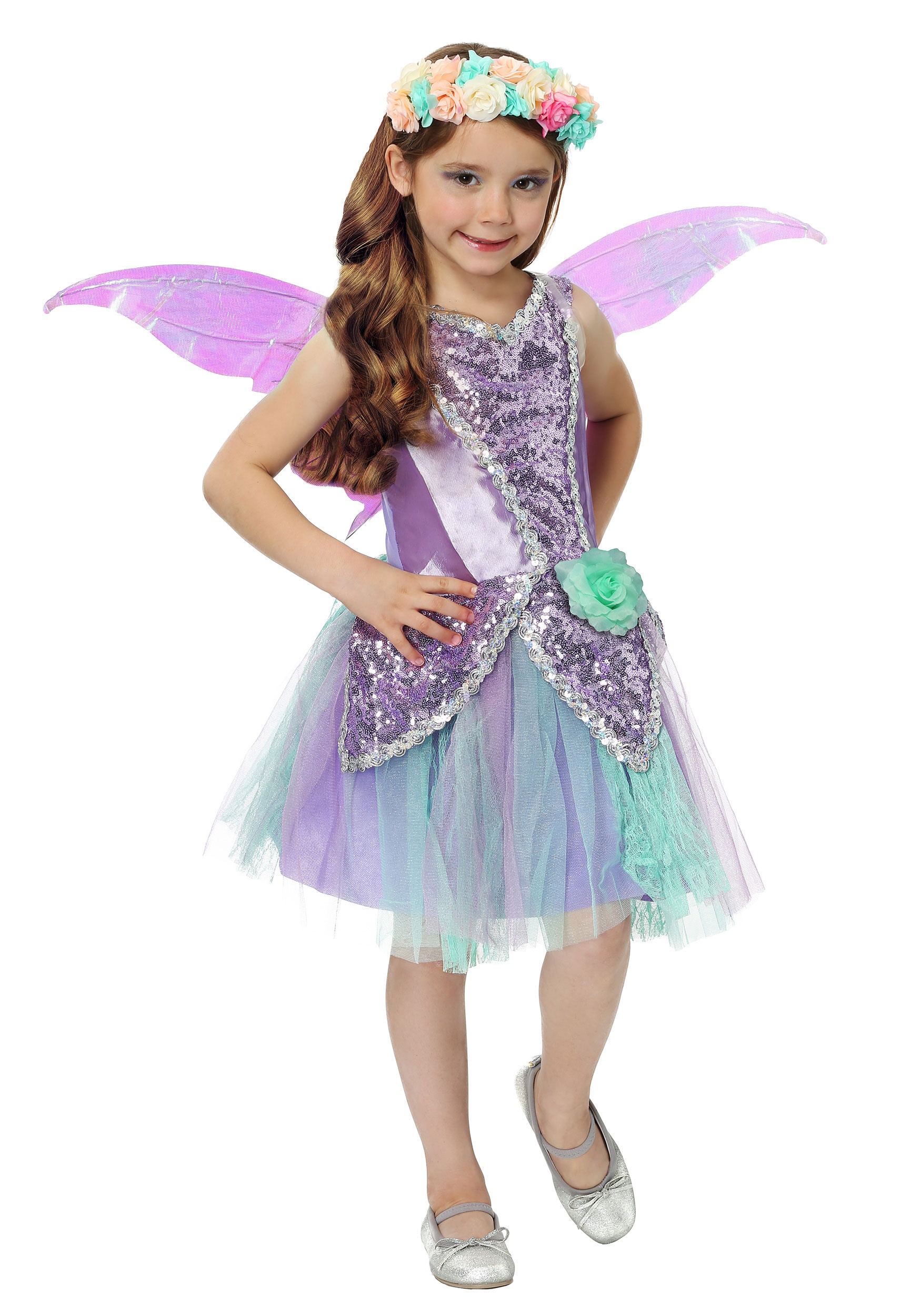 Photos - Fancy Dress Fairy FUN Costumes Girls Fun  Costume Green/Purple FUN40293 