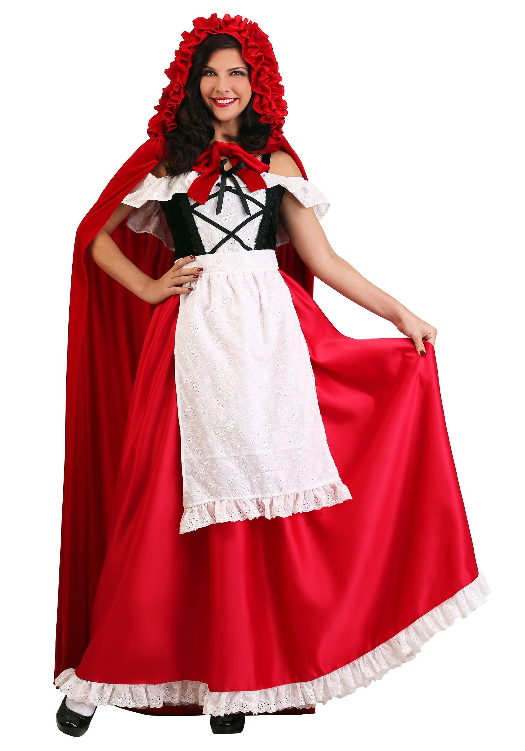 Photos - Fancy Dress Deluxe FUN Costumes  Red Riding Hood Women's Costume Black/Red/Whit 
