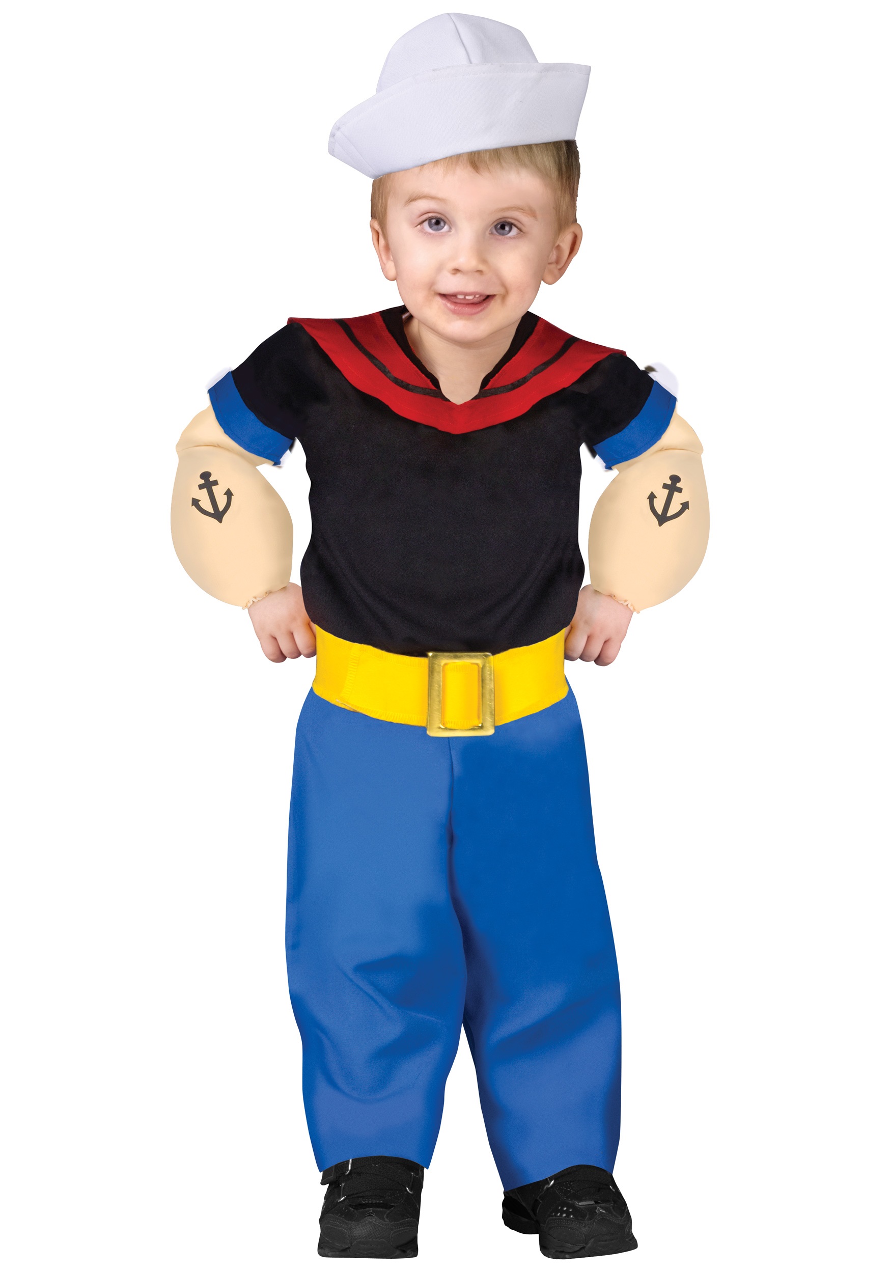 Photos - Fancy Dress Toddler Fun World Popeye the Cartoon  Costume Black/Blue FU102721 
