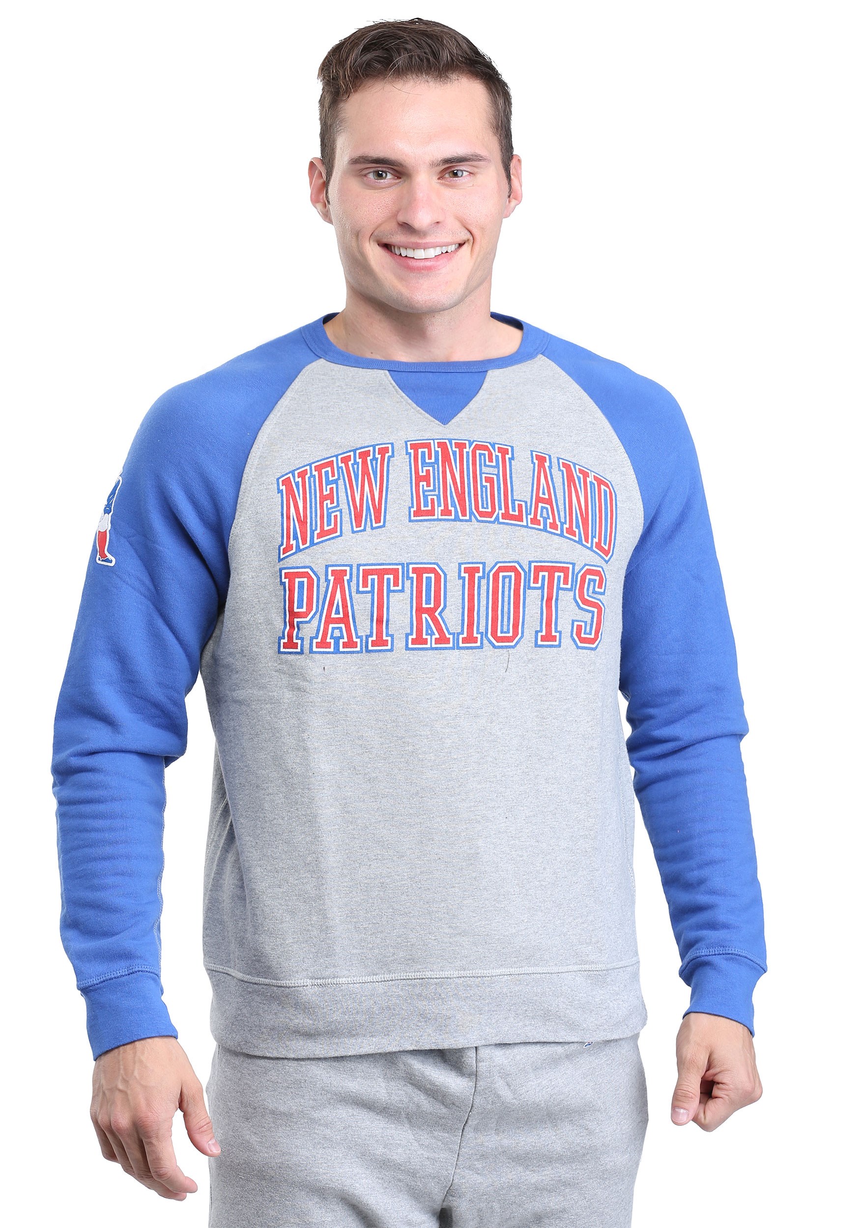 New England Patriots Raglan Formation Fleece Sweater for Men