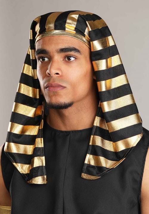 Dark Pharaoh Kids Costume Set - Tunic, Headdress, Belt, Armbands & Cuffs (Black & Gold, Adjustable Sizes) - View #6