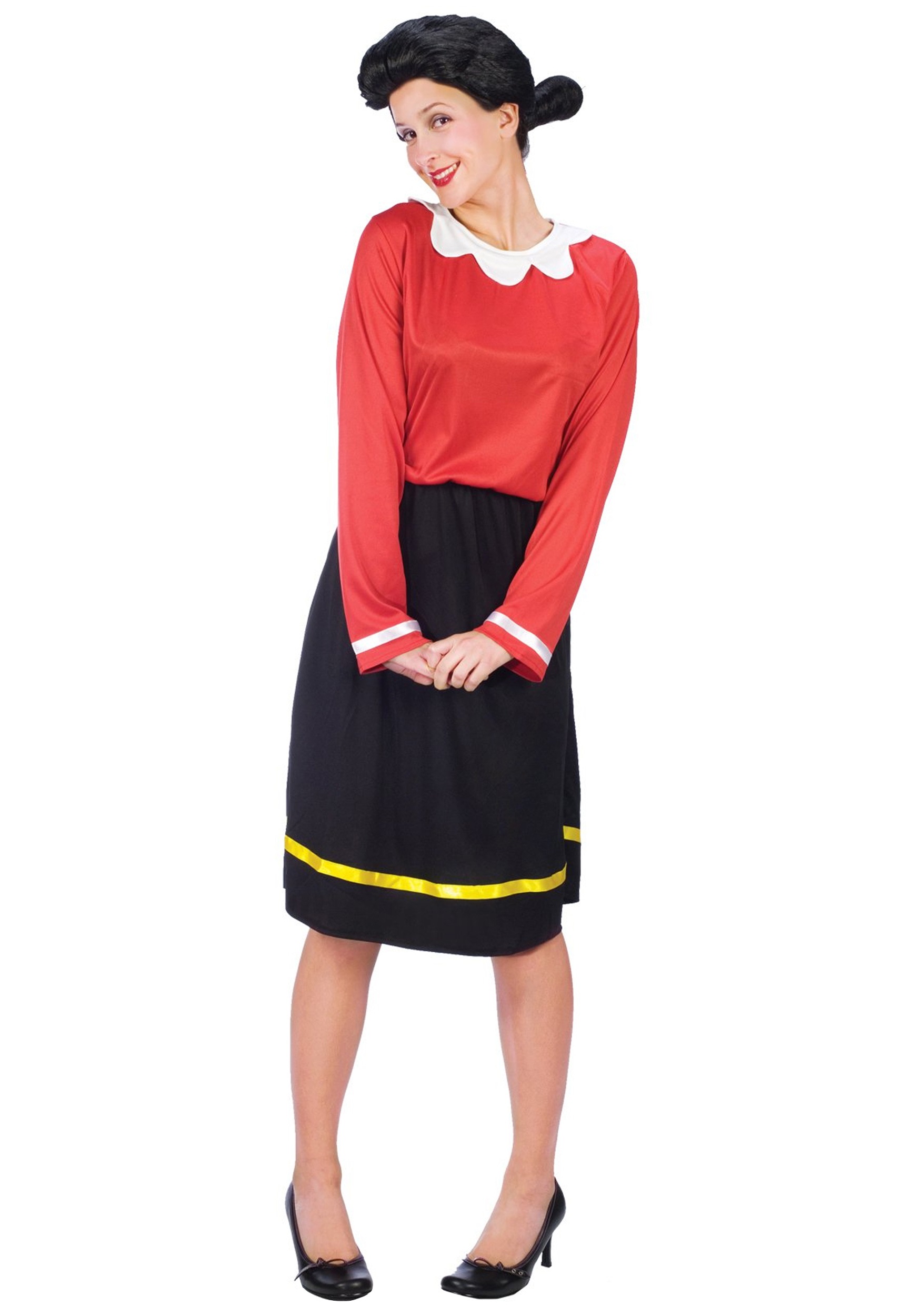 Photos - Fancy Dress Olive Fun World  Oyl Women's Costume | Popeye Costumes Black/Red FU1027 