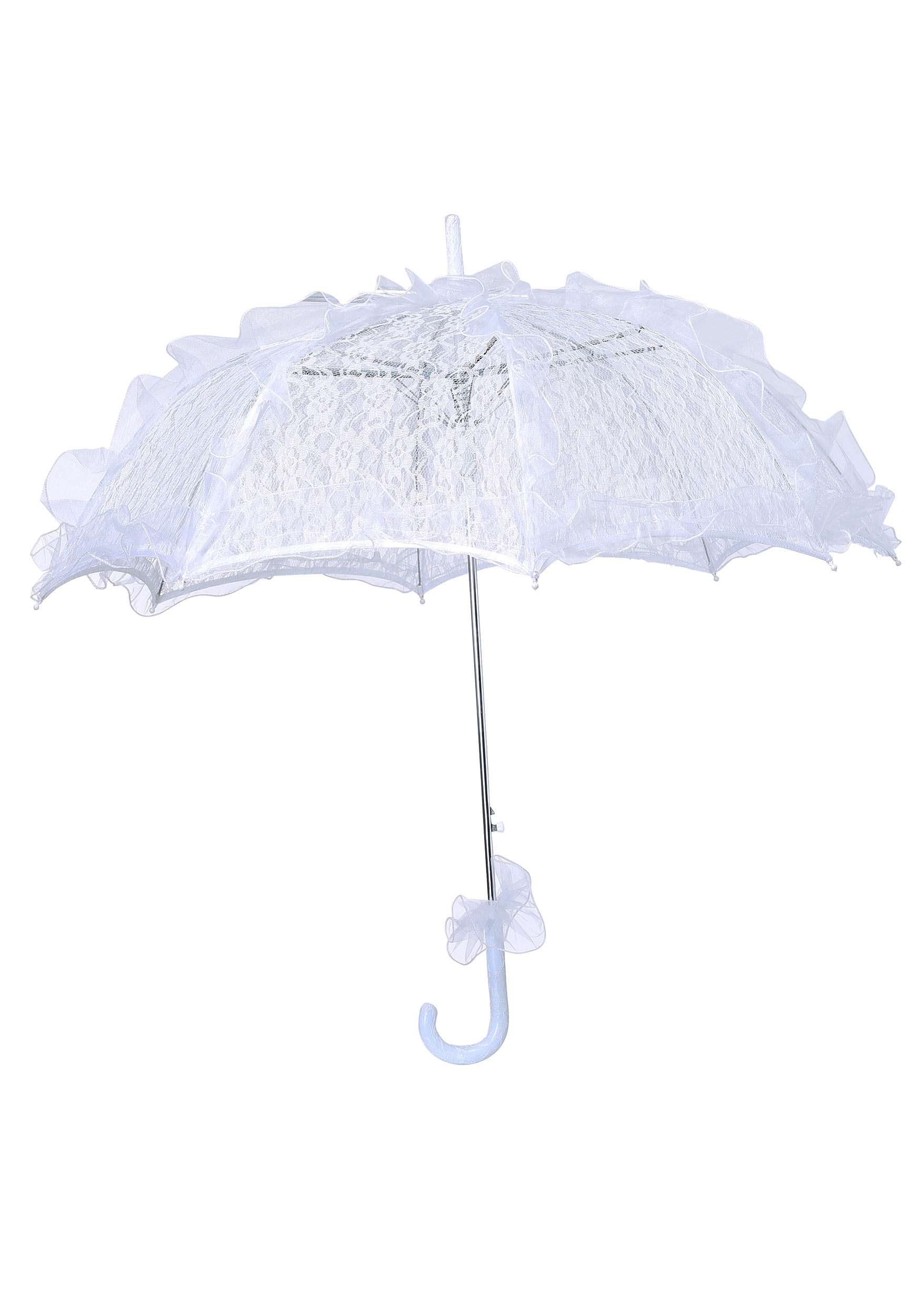 White Lace Costume Parasol