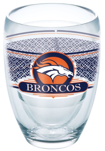 Denver Broncos 9 oz Stemless Wine Glass