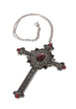 Gothic Cross Necklace Costume Accessory Alt 1