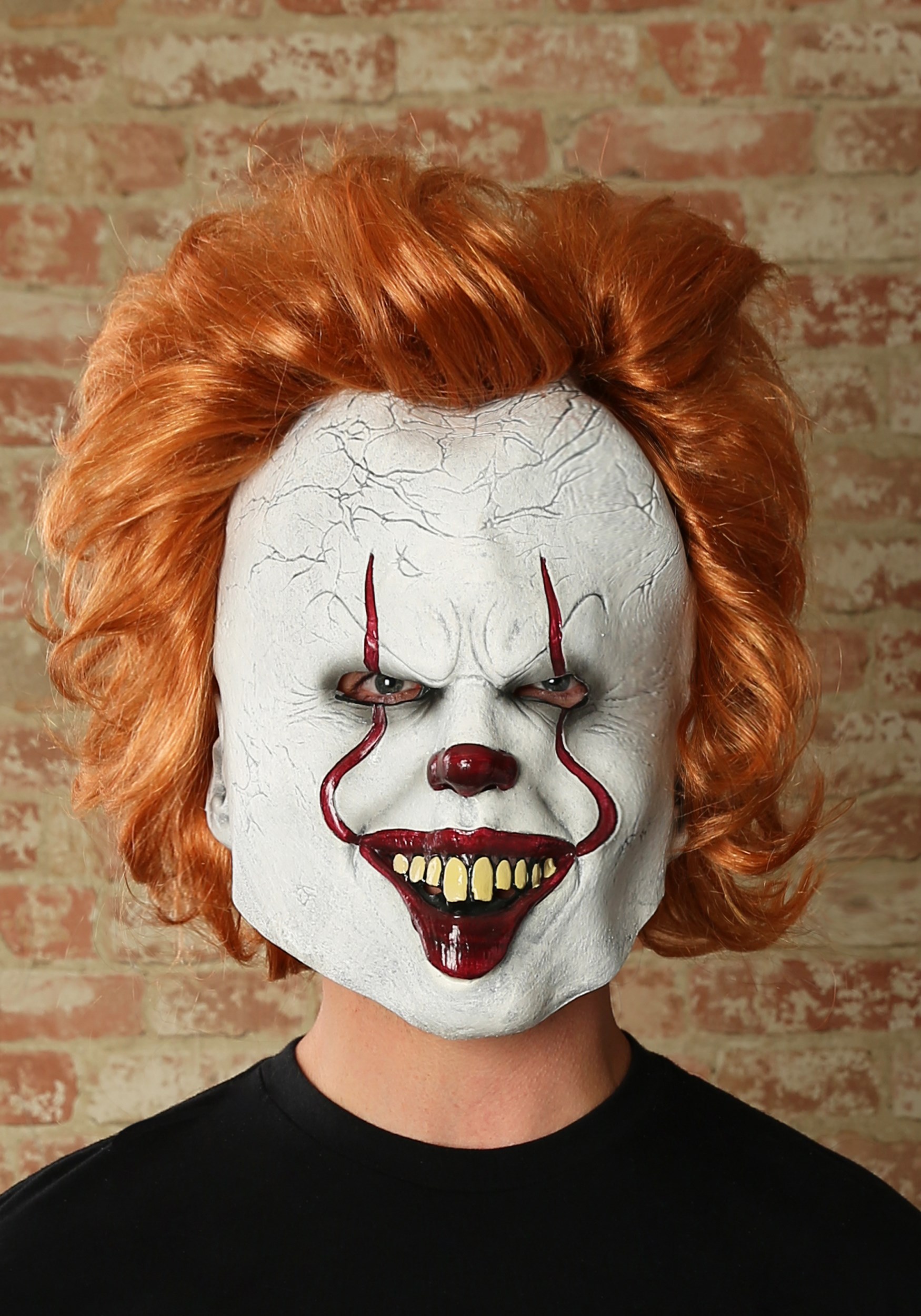 Adult Deluxe IT Movie Pennywise Clown Costume Mask | Pennywise Masks