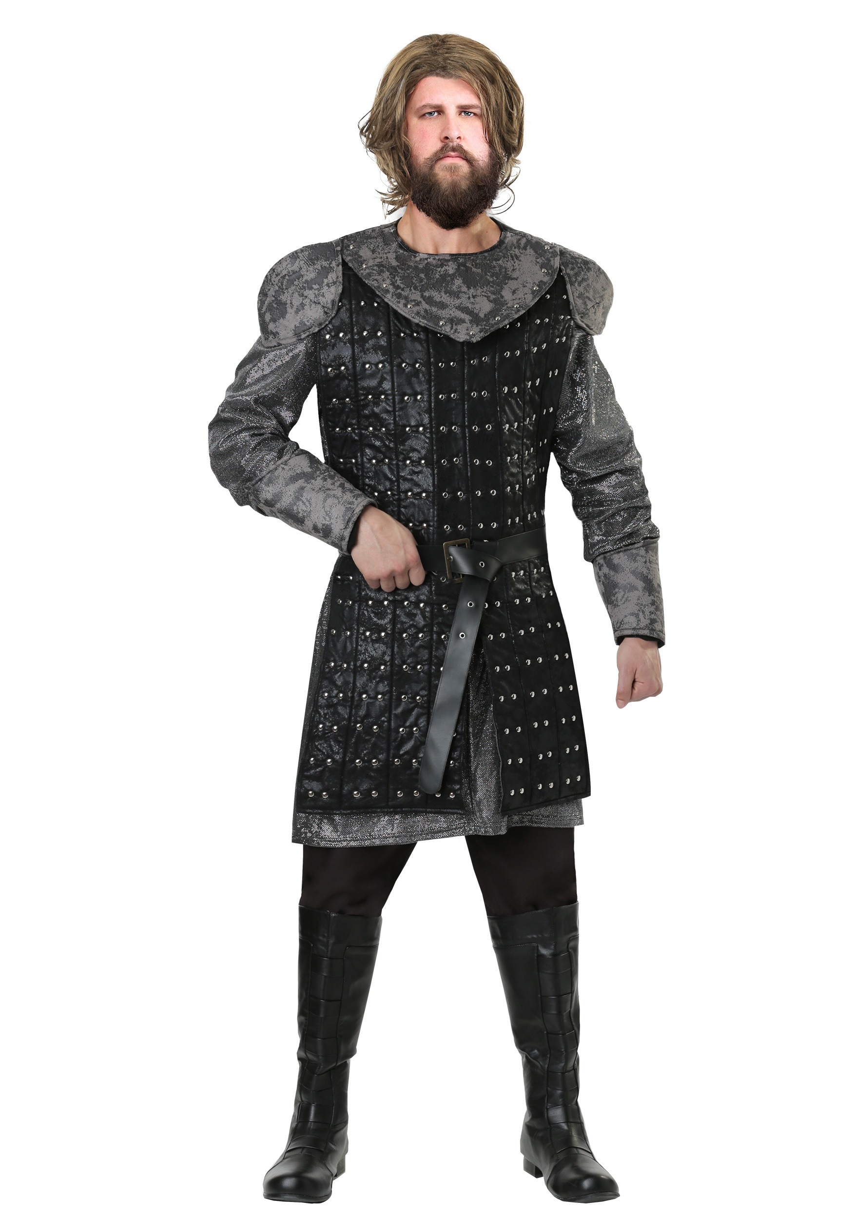 Photos - Fancy Dress WOLF FUN Costumes Men's Plus Size  Warrior Costume Black/Gray FUN6709PL 