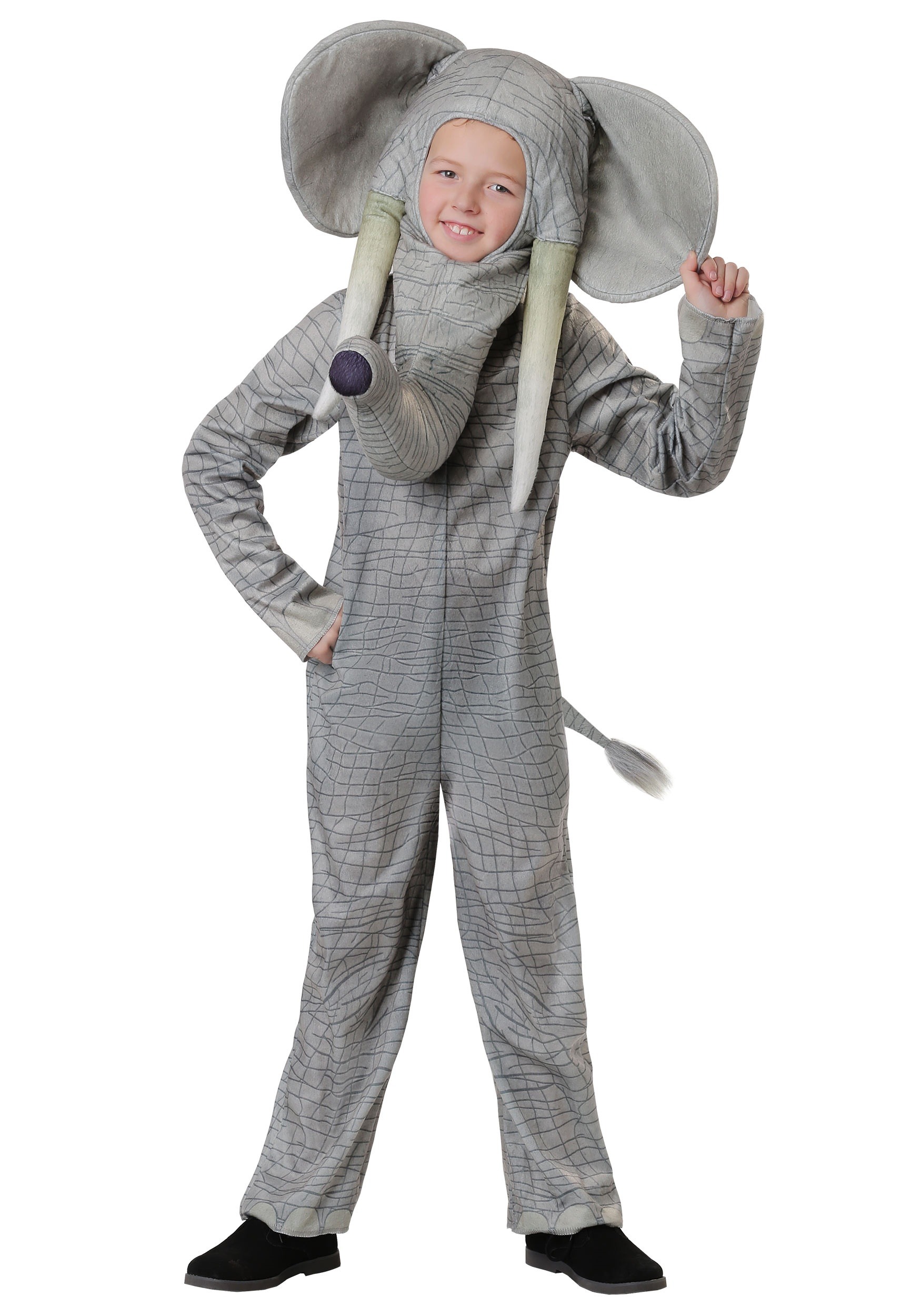 Realistic Kids Elephant Costume