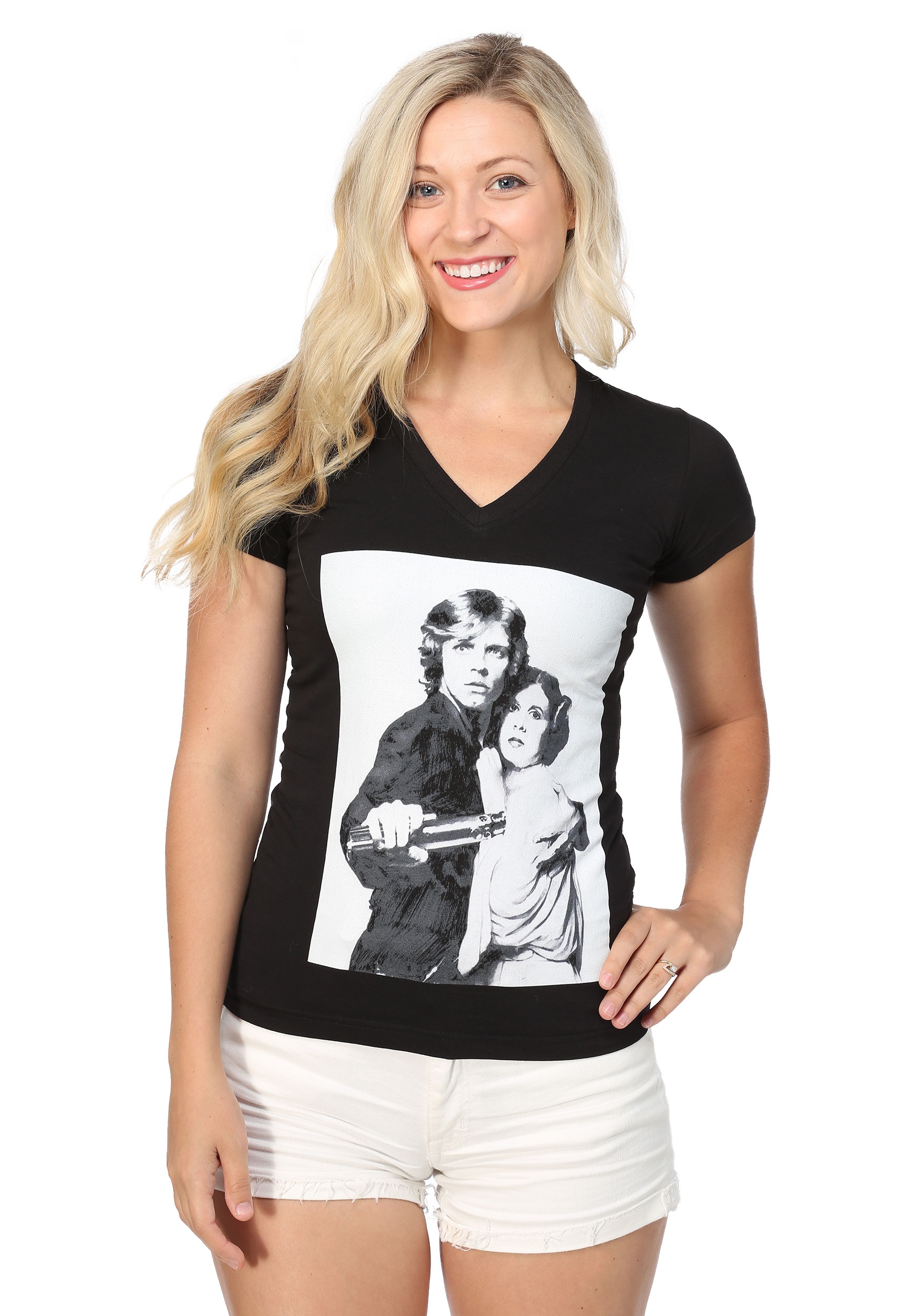 Star Wars Brother & Sister Womens V-Neck Tee