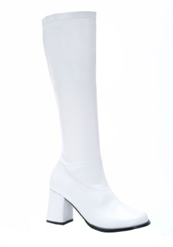 White Gogo Womens Boots