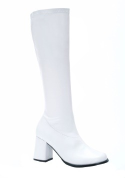 cheap white disco boots