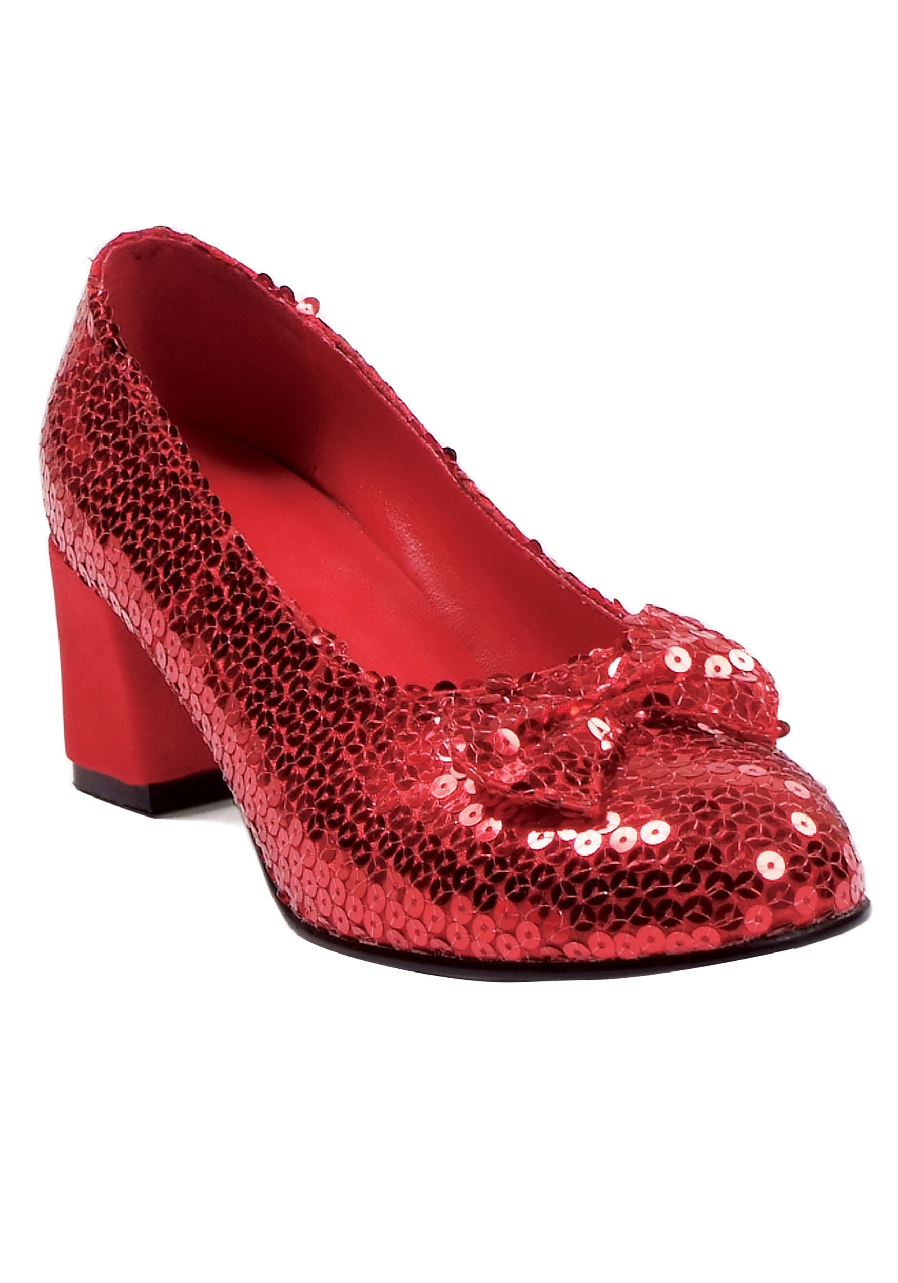 Red Sequined Womens Shoes