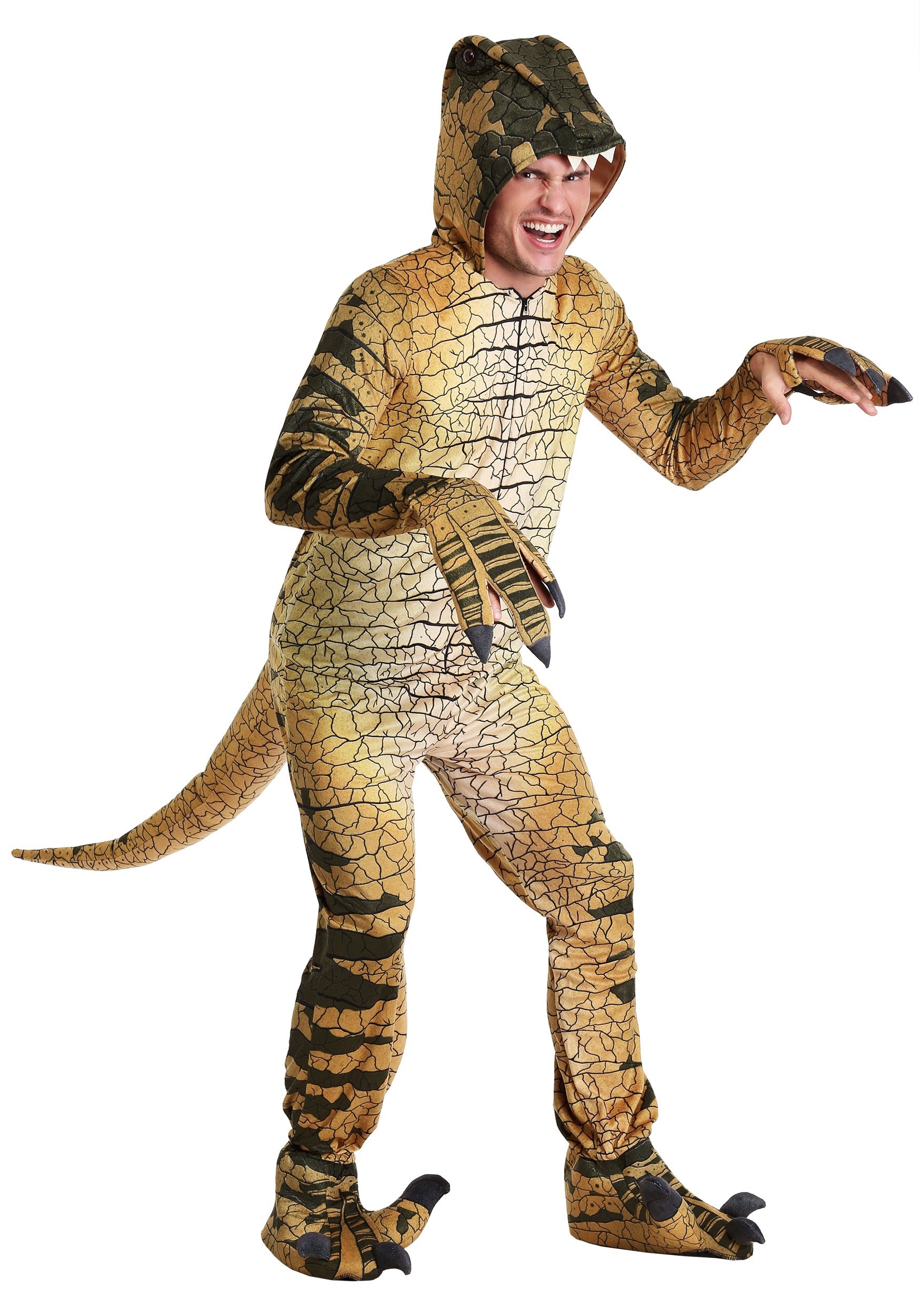 Photos - Fancy Dress FUN Costumes Velociraptor Adult Costume Beige FUN7188AD
