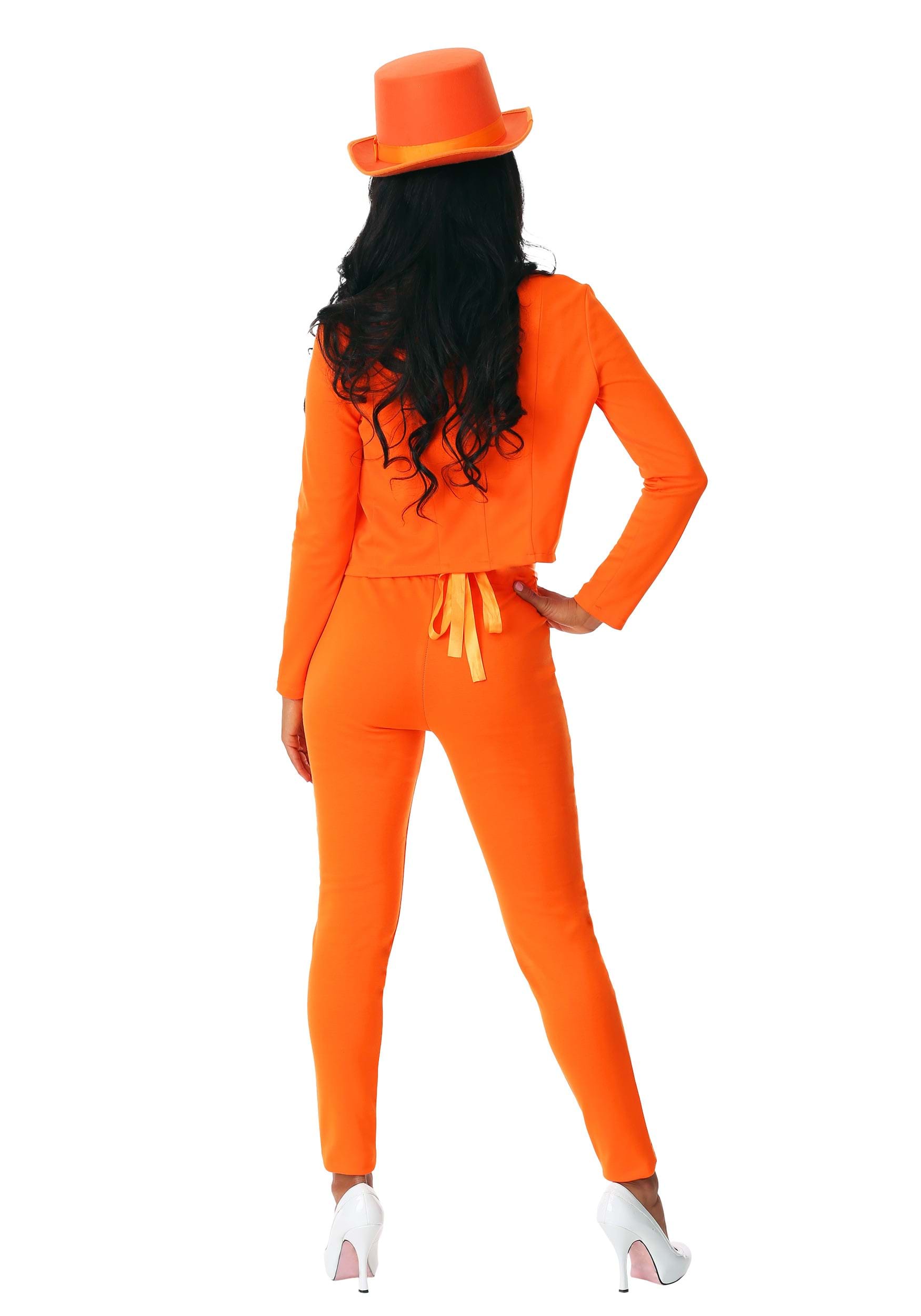 Women's Orange Tuxedo Costume