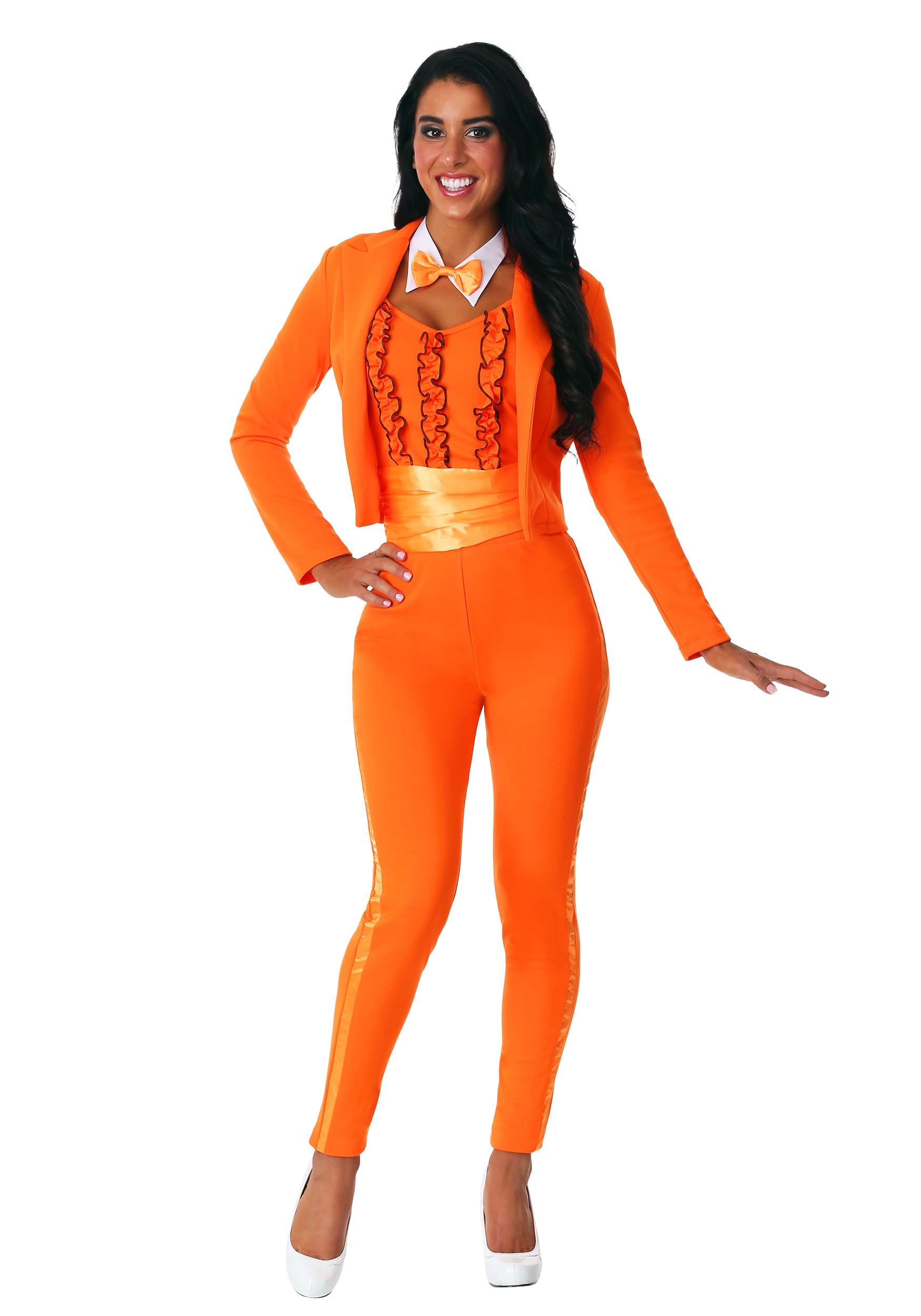 Womens Orange Tuxedo Costume