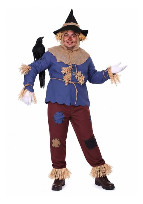Adult Plus Size Patchwork Scarecrow Costume upd