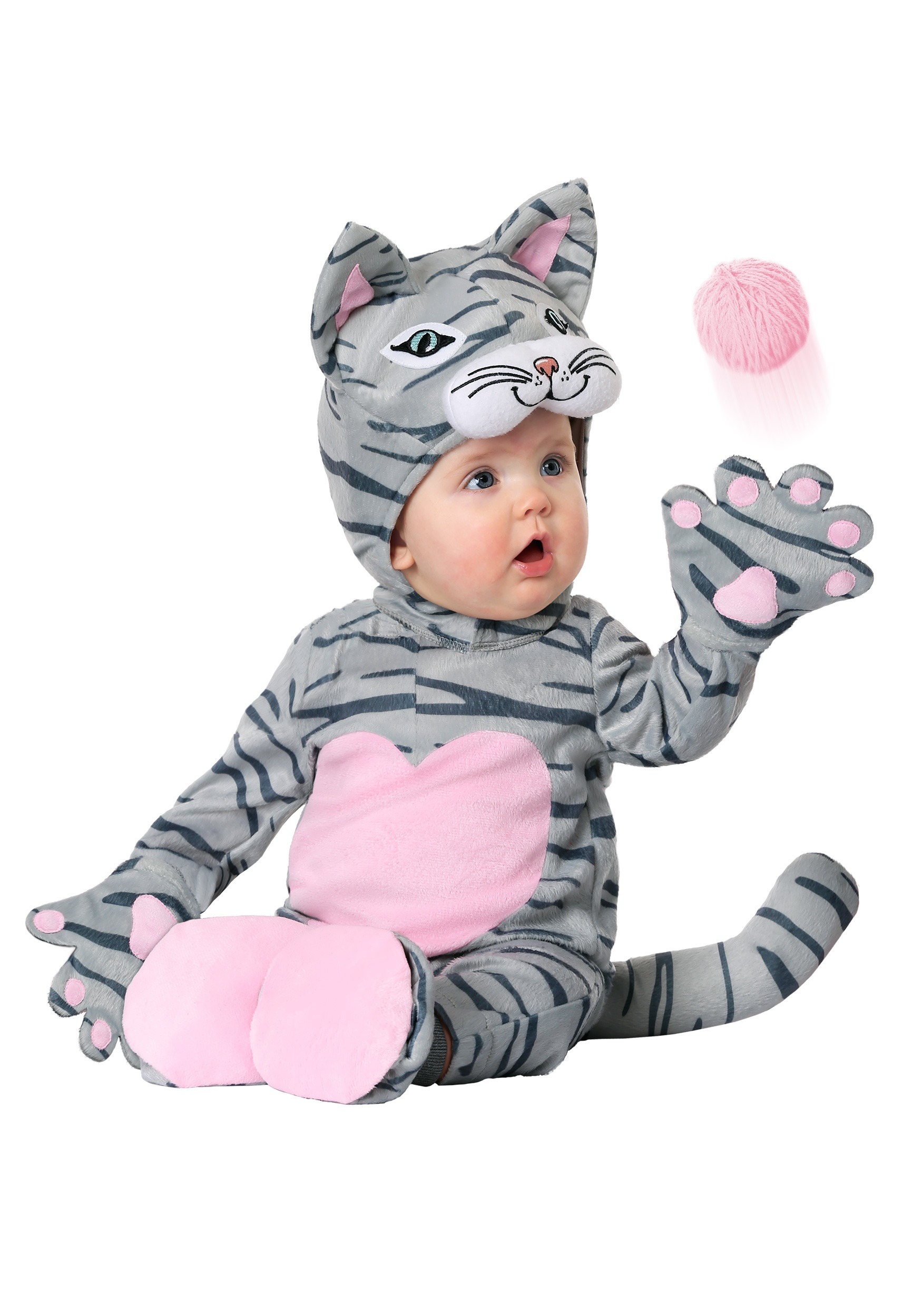 Photos - Fancy Dress FUN Costumes Lovable Kitten Costume for Infants Pink/Gray FUN6928IN