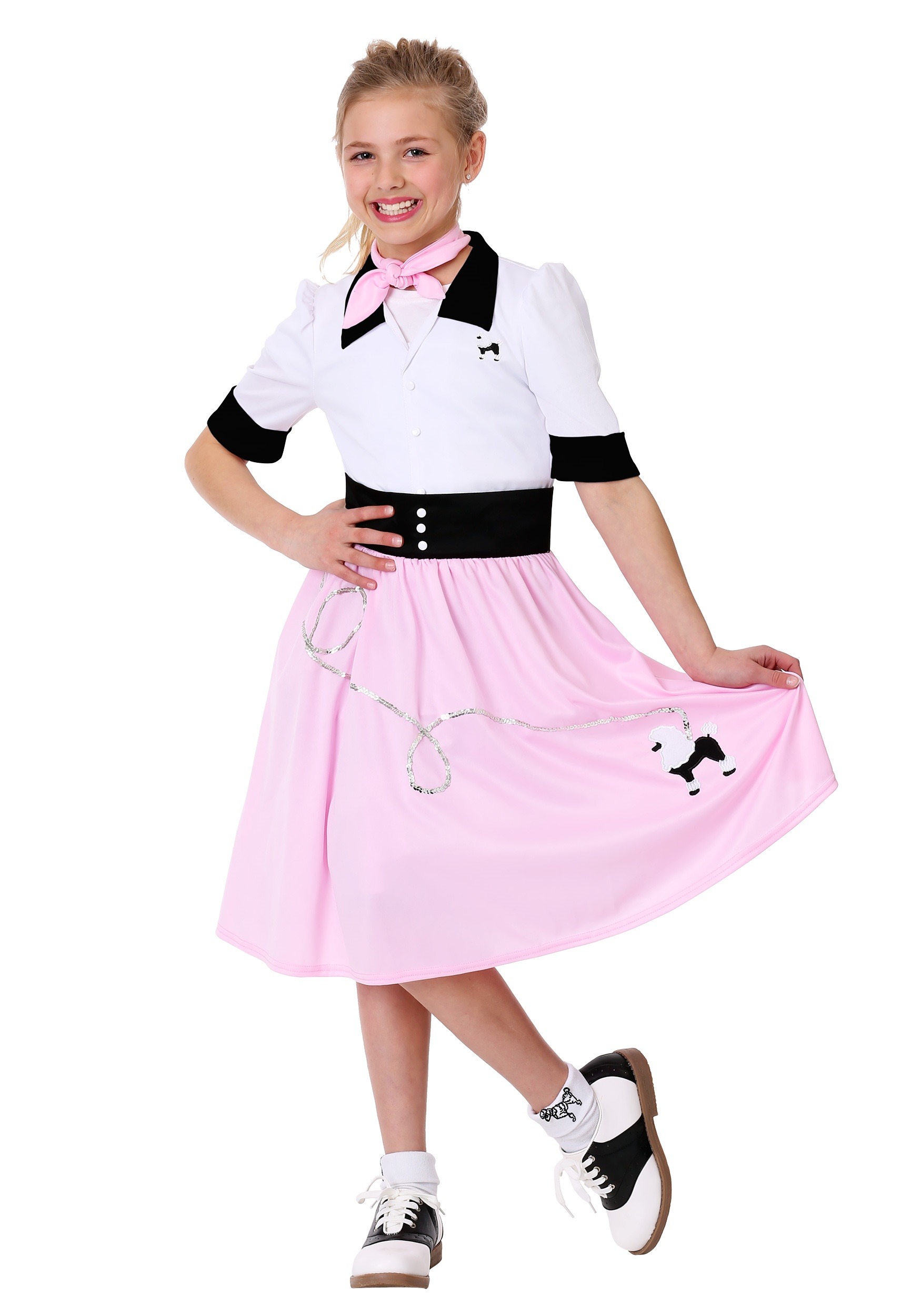 Girls Sock Hop Pink Sweetheart Costume