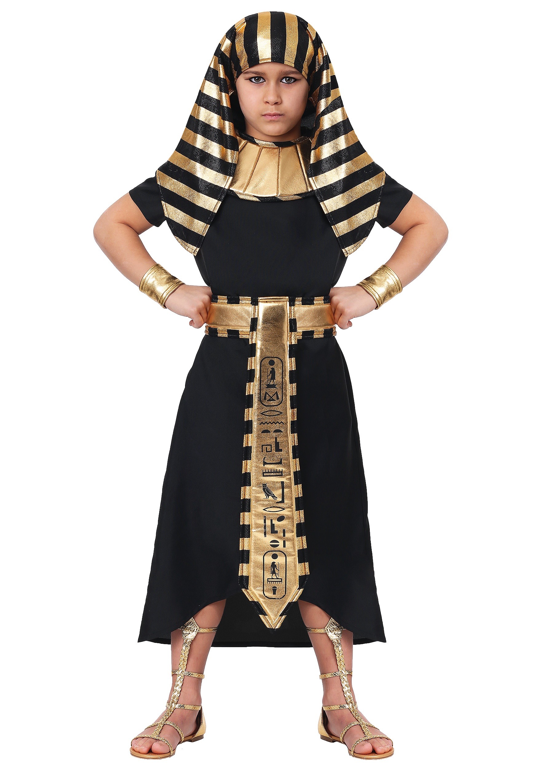 Photos - Fancy Dress FUN Costumes Egyptian Pharaoh Costume for Boys | Historical Costumes Black
