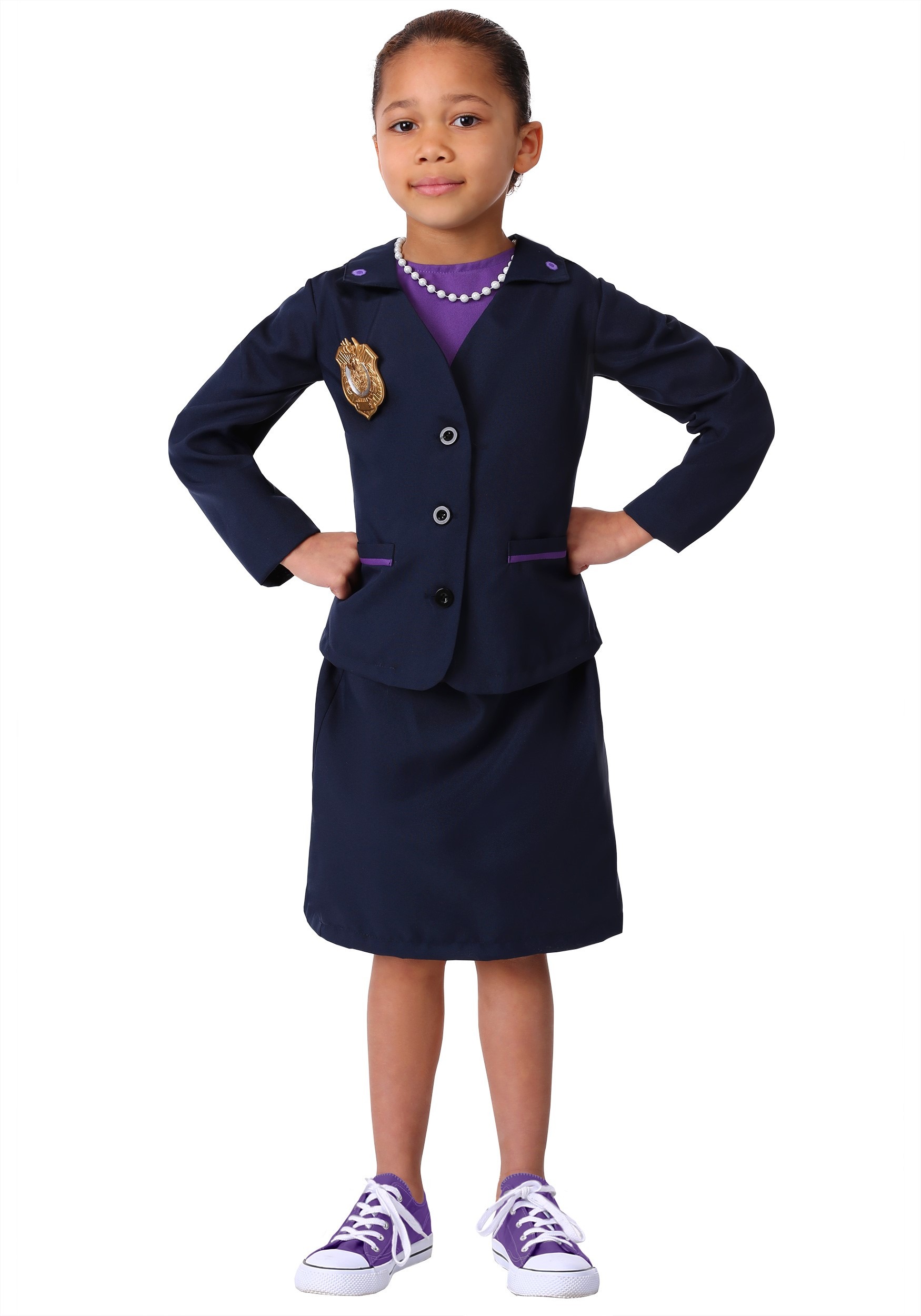 Odd Squad Ms. O Navy Suit Costume for Girls