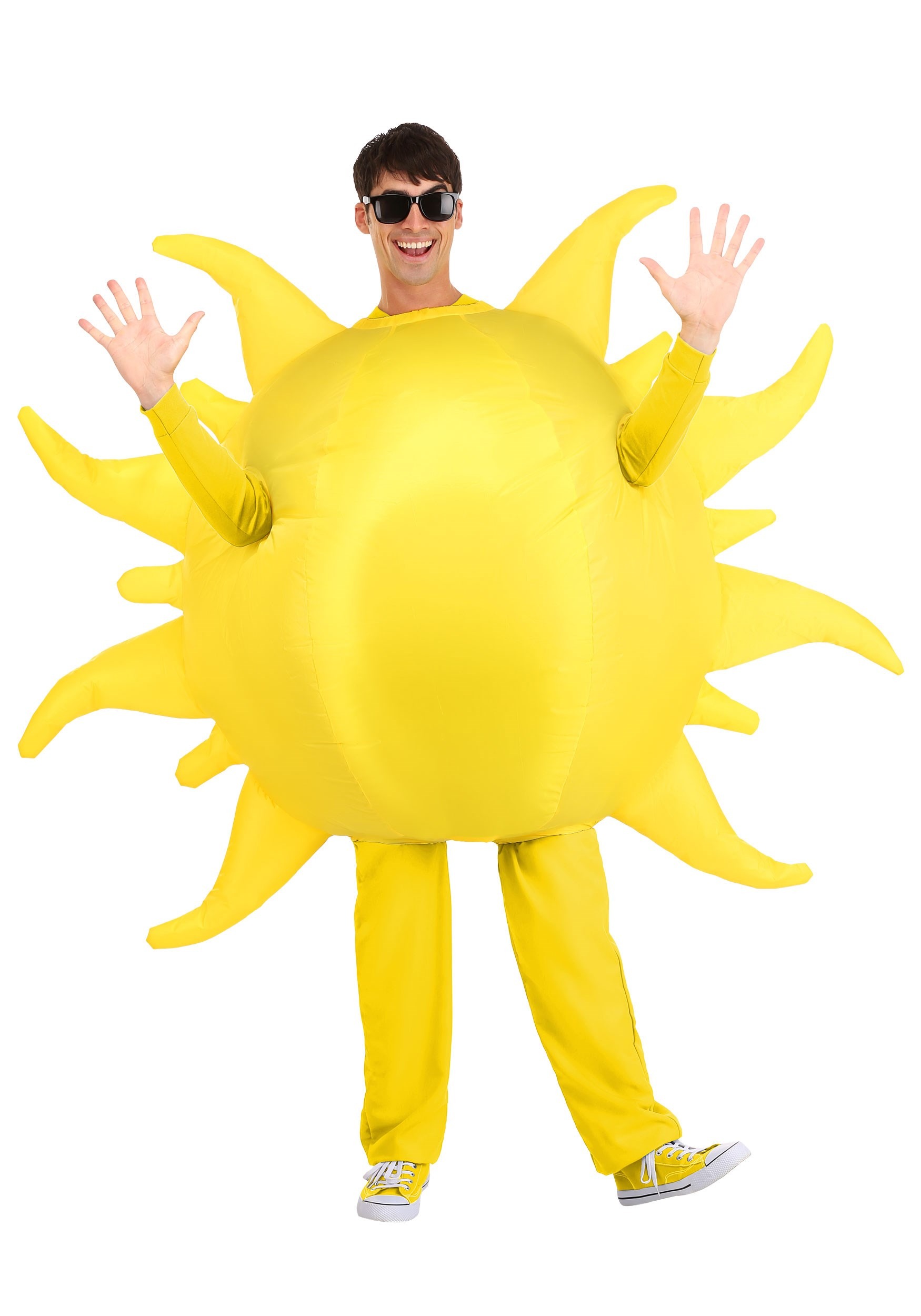 Photos - Fancy Dress FUN Costumes Inflatable Sun Costume for Adults Yellow FUN0341AD