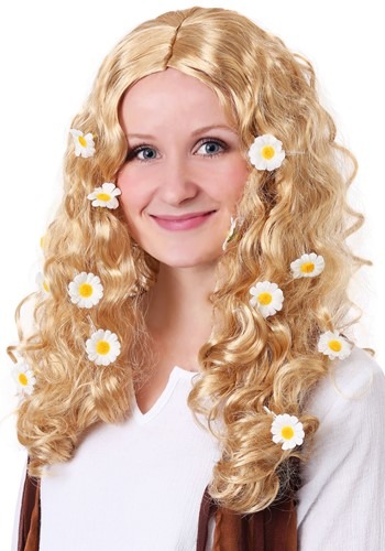 Womens Flower Power Wig