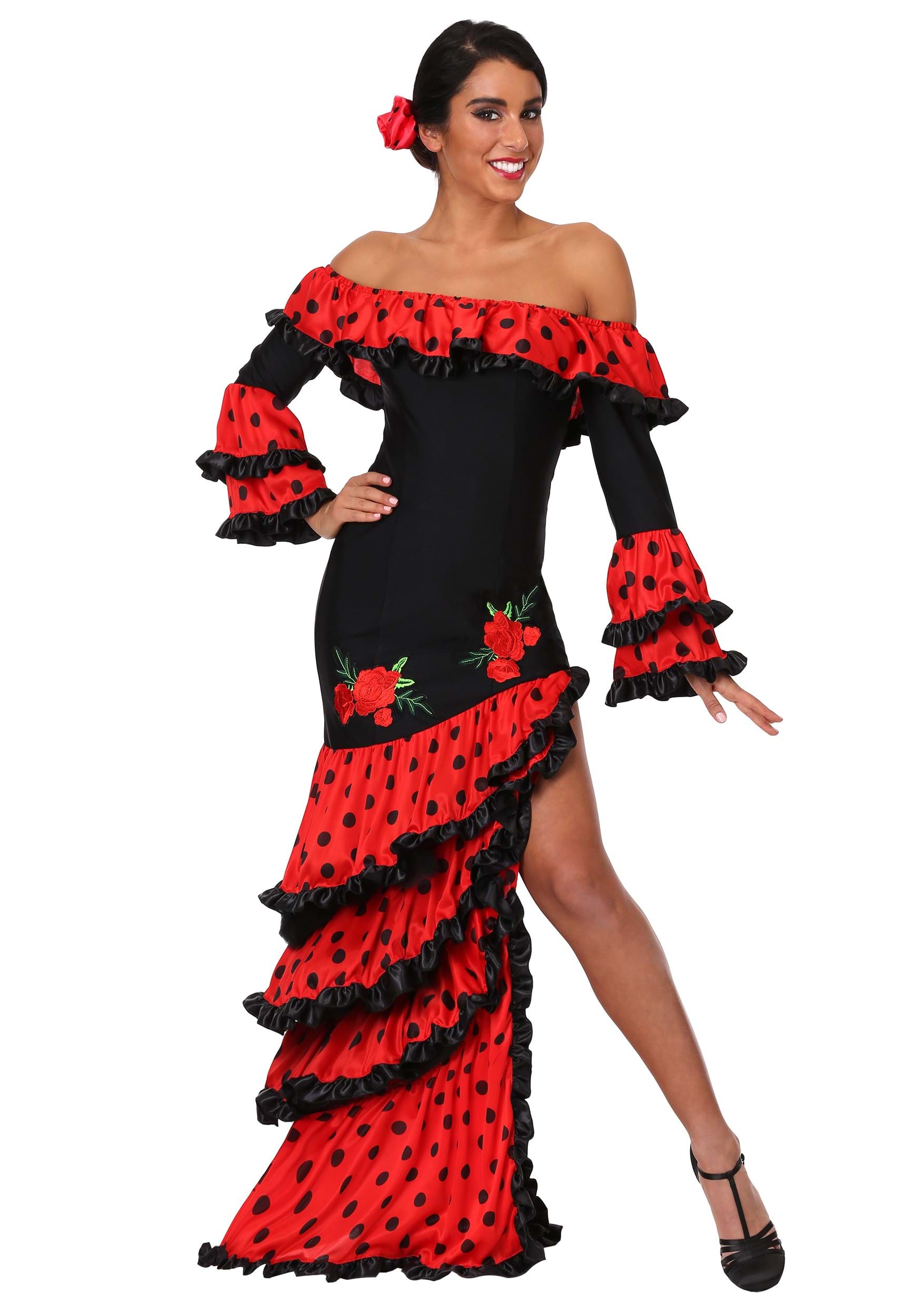 Photos - Fancy Dress FUN Costumes Spanish Senorita Women's Costume Black/Red FUN6886AD