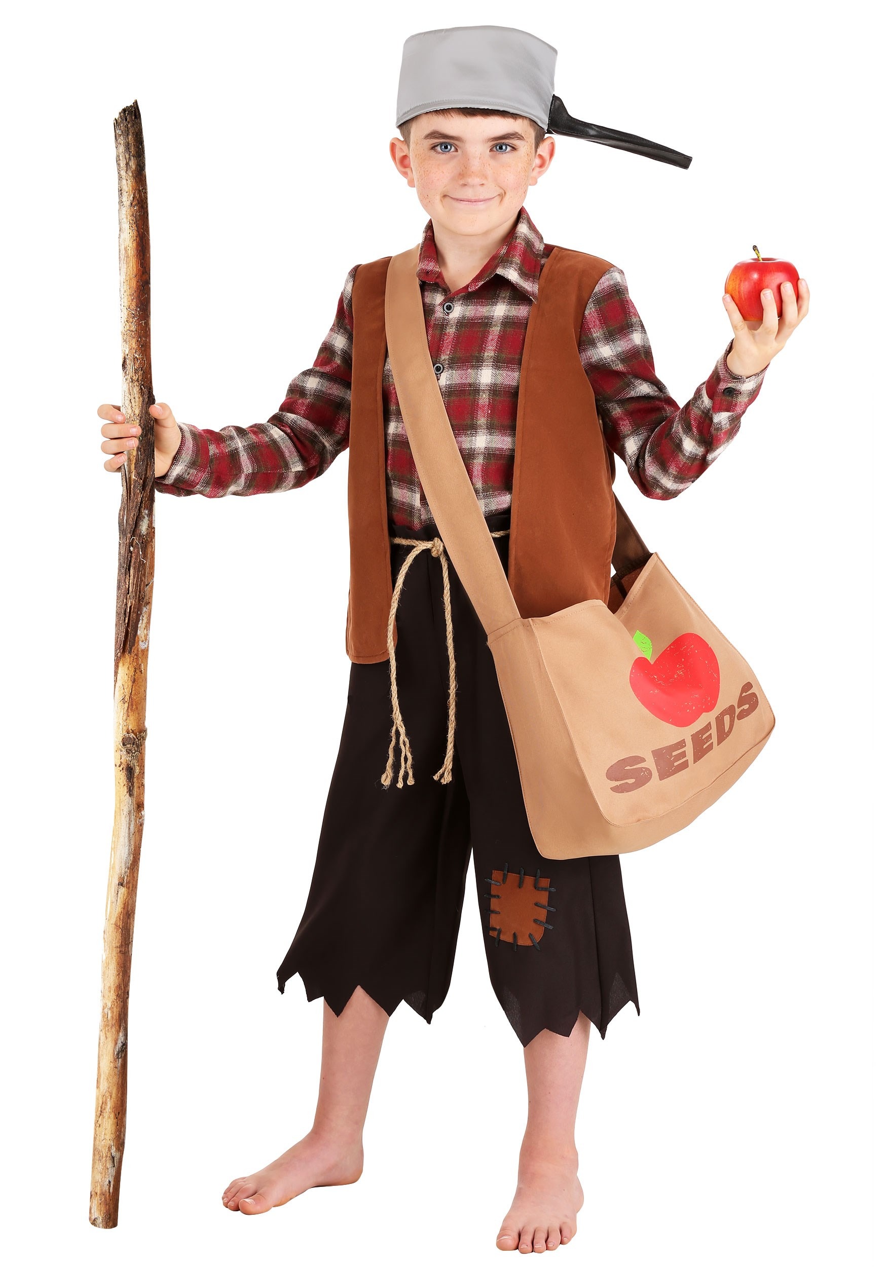 Photos - Fancy Dress FUN Costumes Johnny Appleseed Costume for Boys Brown/Yellow/Beige