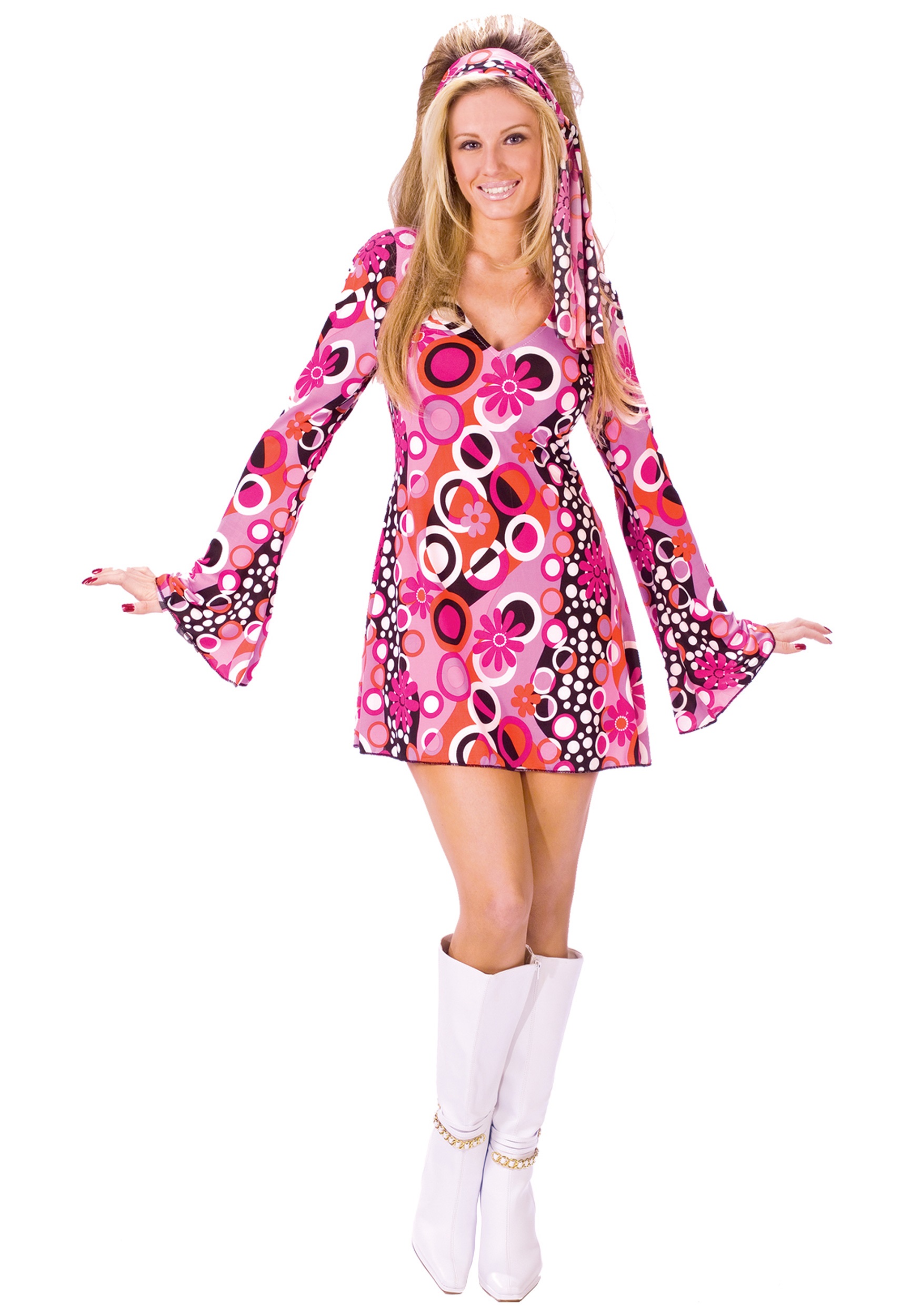 Photos - Fancy Dress Winsun Dress Fun World Feelin Groovy Disco Costume Dress for Women | Disco Costumes Pin 
