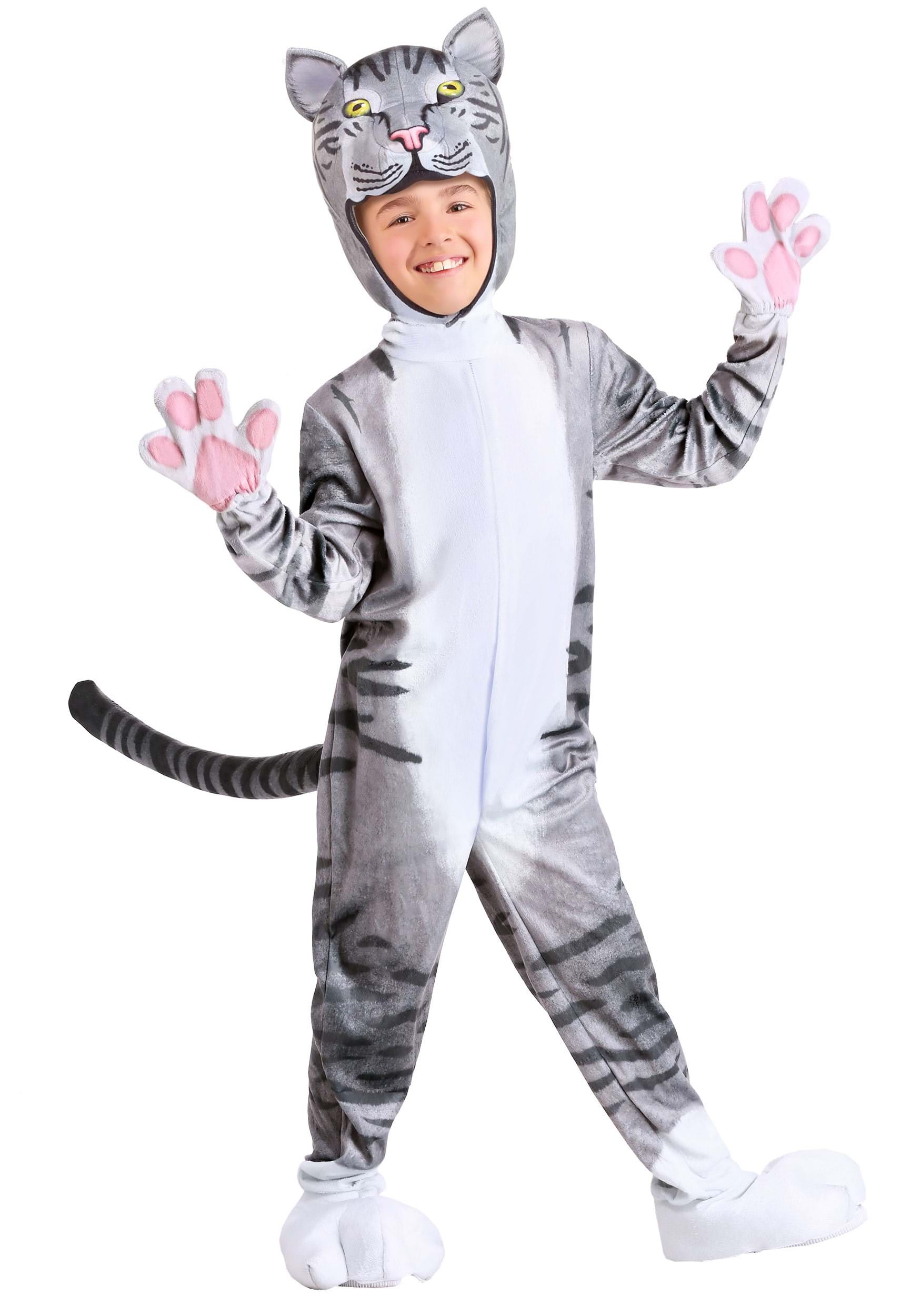 Photos - Fancy Dress CATerpillar FUN Costumes Curious Cat Costume for Kids Gray/Pink/White FUN6658C 