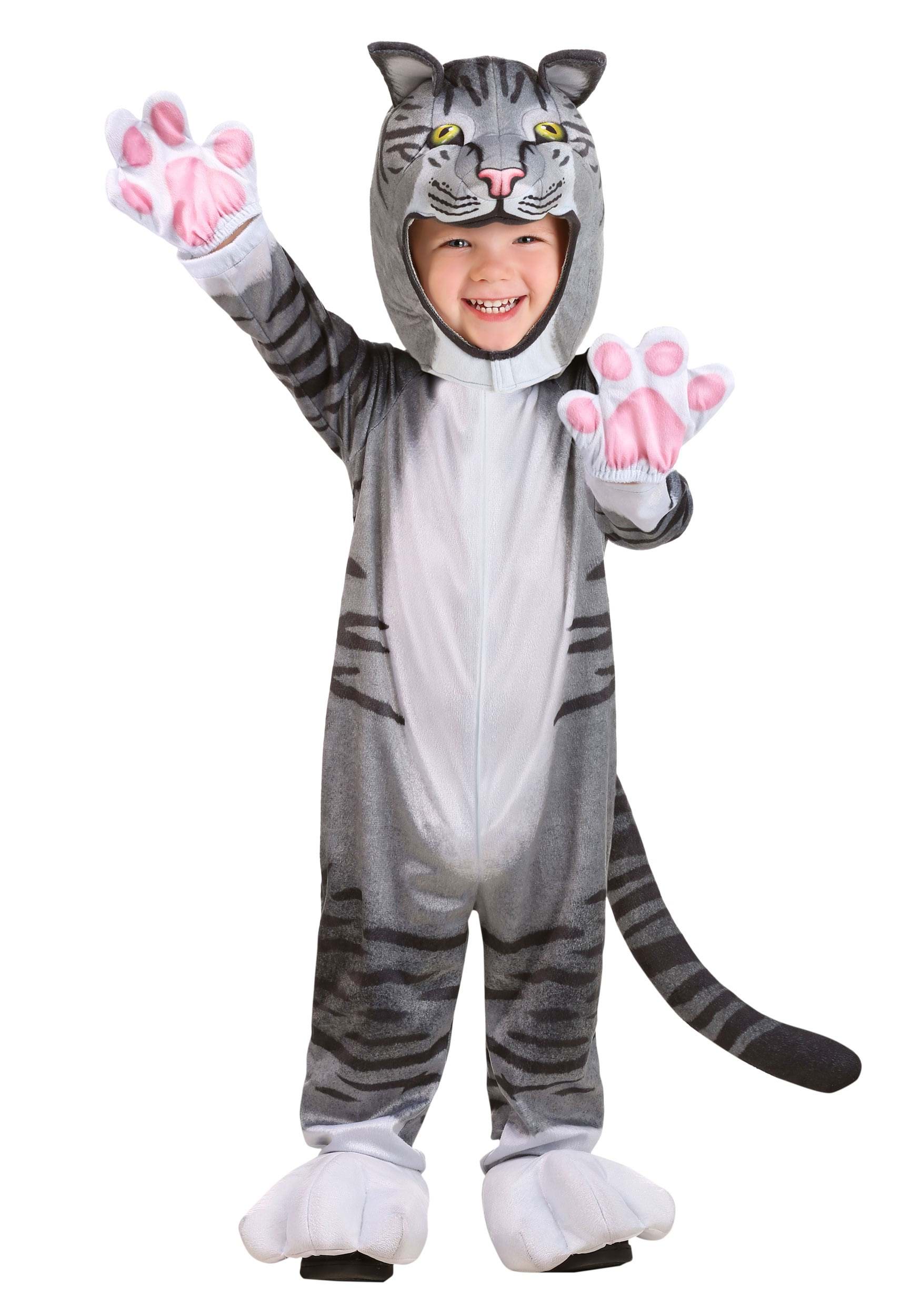 Photos - Fancy Dress Toddler FUN Costumes Curious Cat  Costume Gray/Pink/White FUN6658TD 