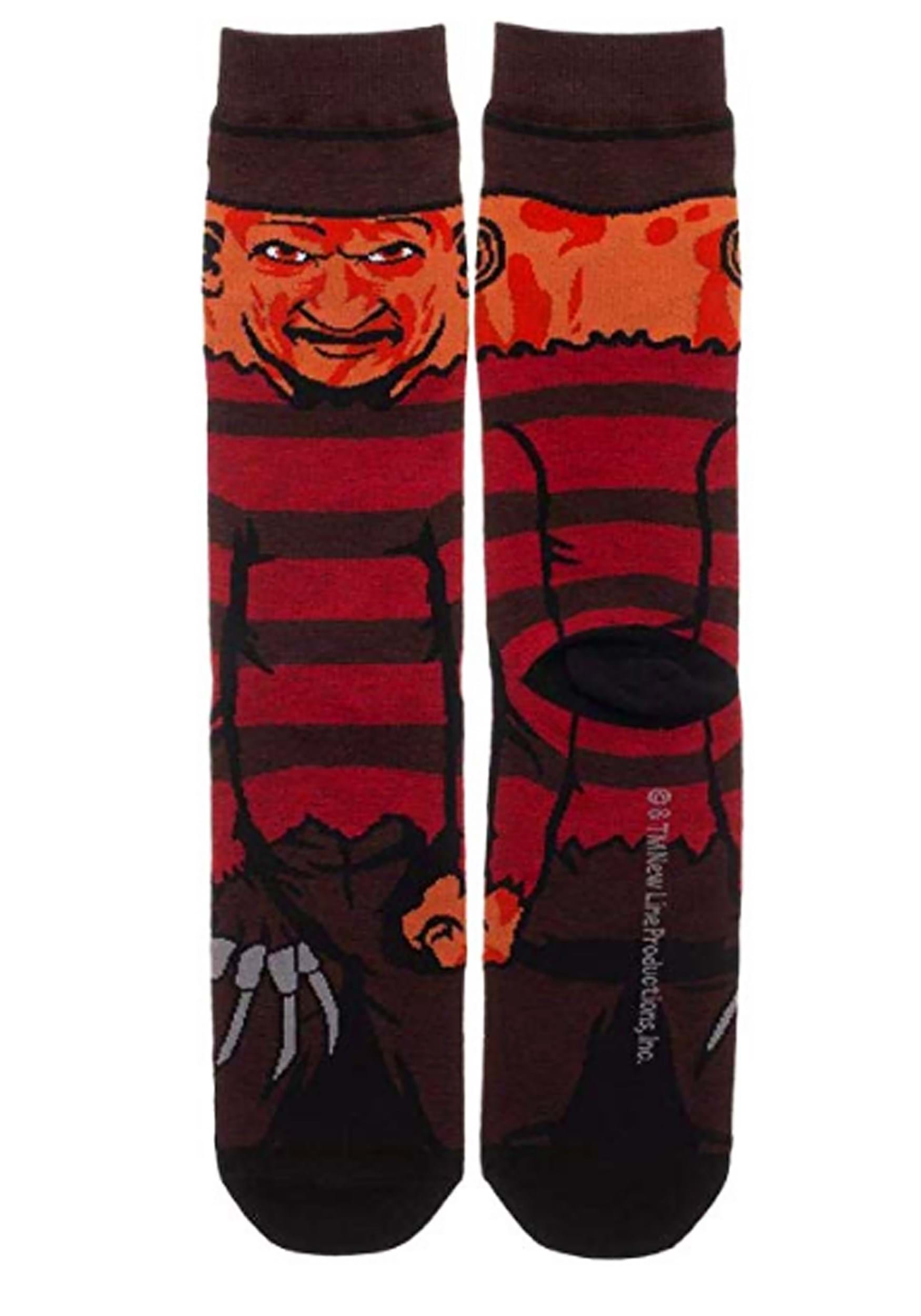 Nightmare on Elm Street Freddy Krueger Sublimated Adult Socks