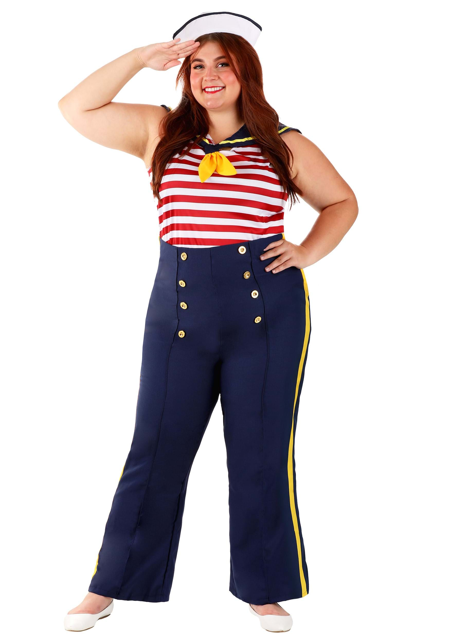 Plus Size Women Perfect Sailor Costume 7397