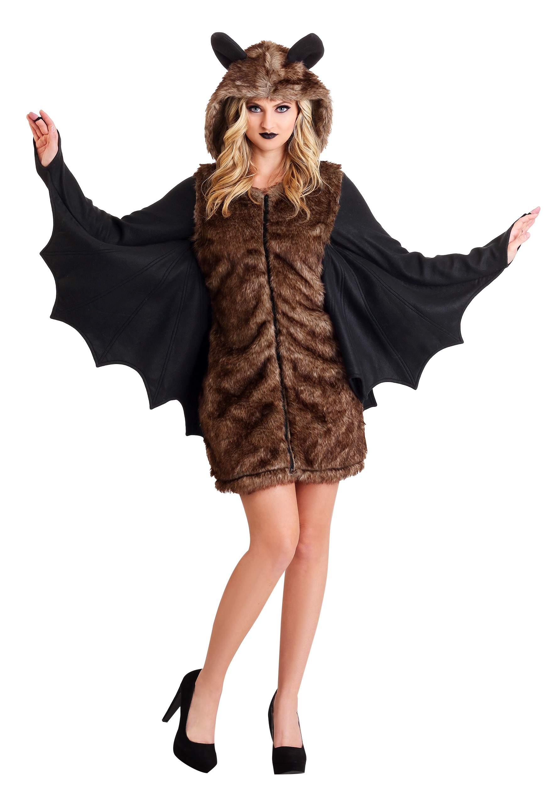 Photos - Fancy Dress Deluxe FUN Costumes  Bat Women's Costume Black/Brown FUN4067AD 