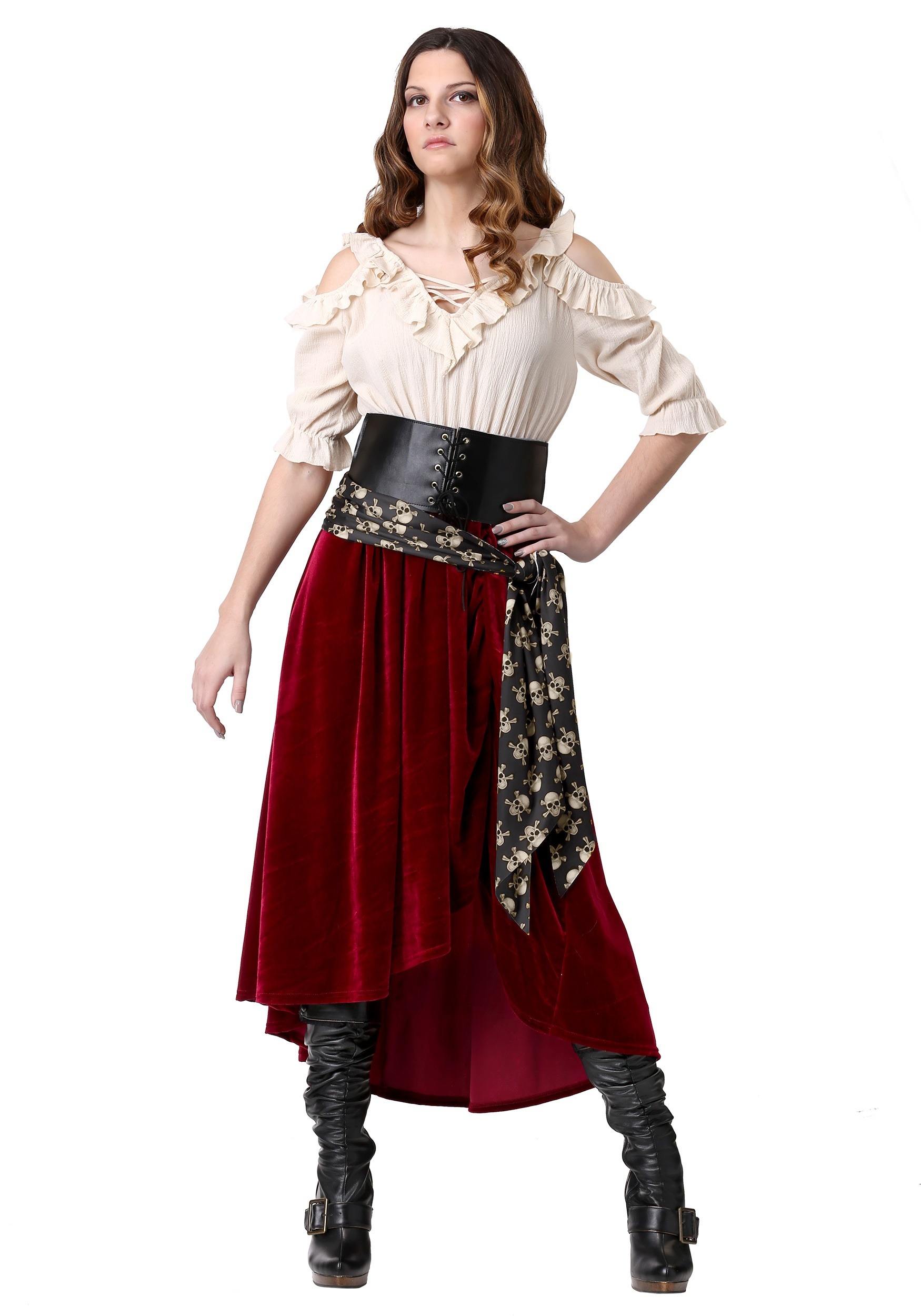 Photos - Fancy Dress FUN Costumes Roving Buccaneer Women's Costume Black/Brown/Red FUN0