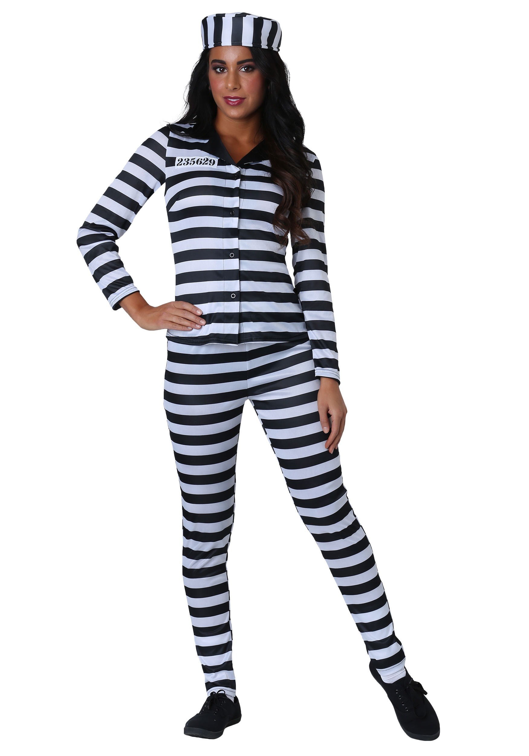 Photos - Fancy Dress FUN Costumes Incarcerated Cutie Costume for Women Black/White FUN0400A