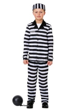 Boy's Deluxe Button Down Jailbird Costume