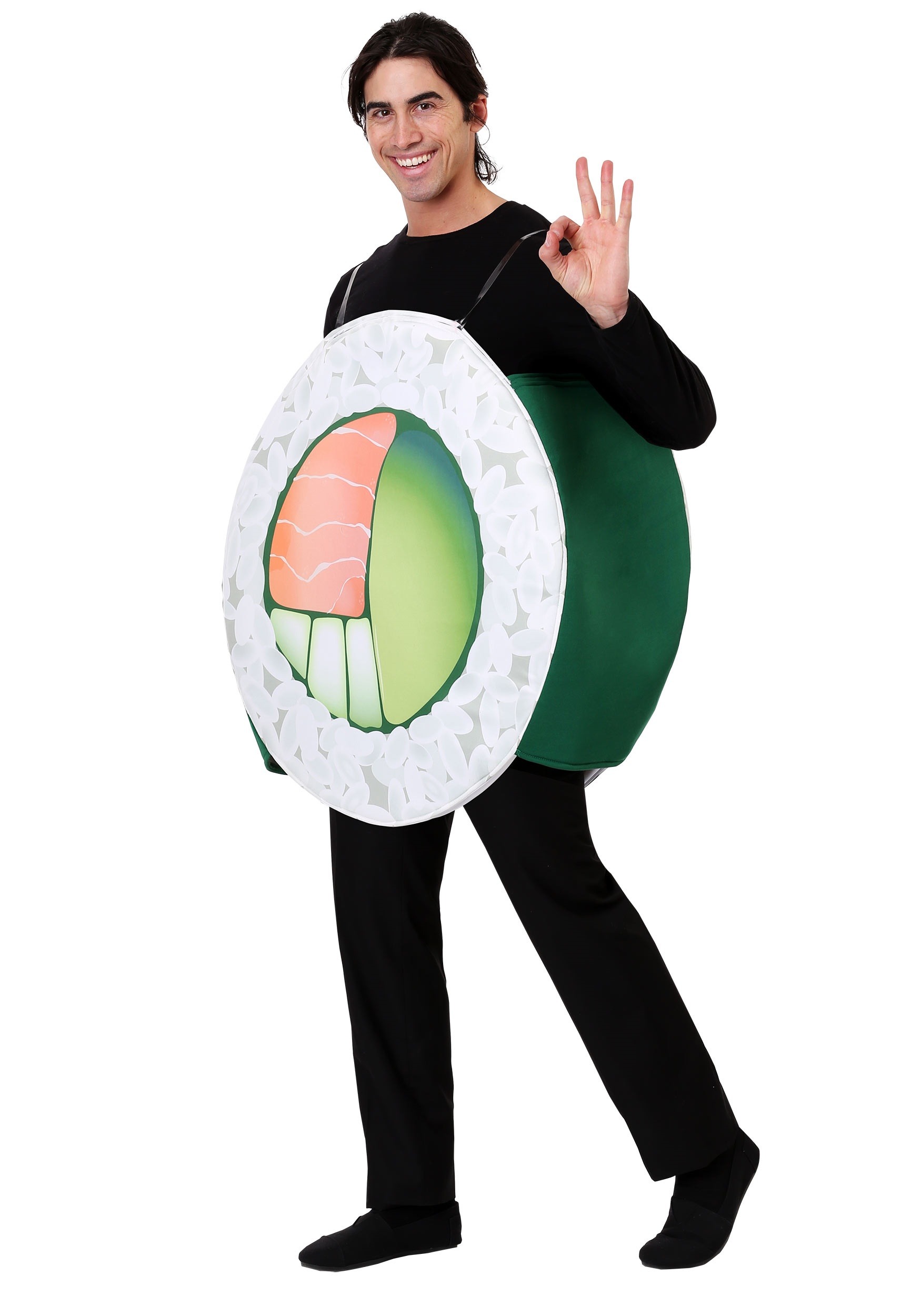 Photos - Fancy Dress FUN Costumes Sushi Roll Costume for Adults Green/White/Orange FUN0