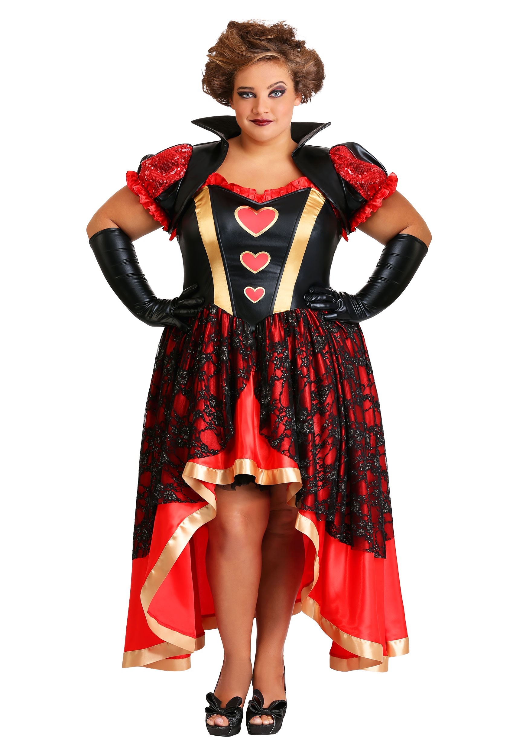 Plus Size Dark Queen of Hearts Costume for Women