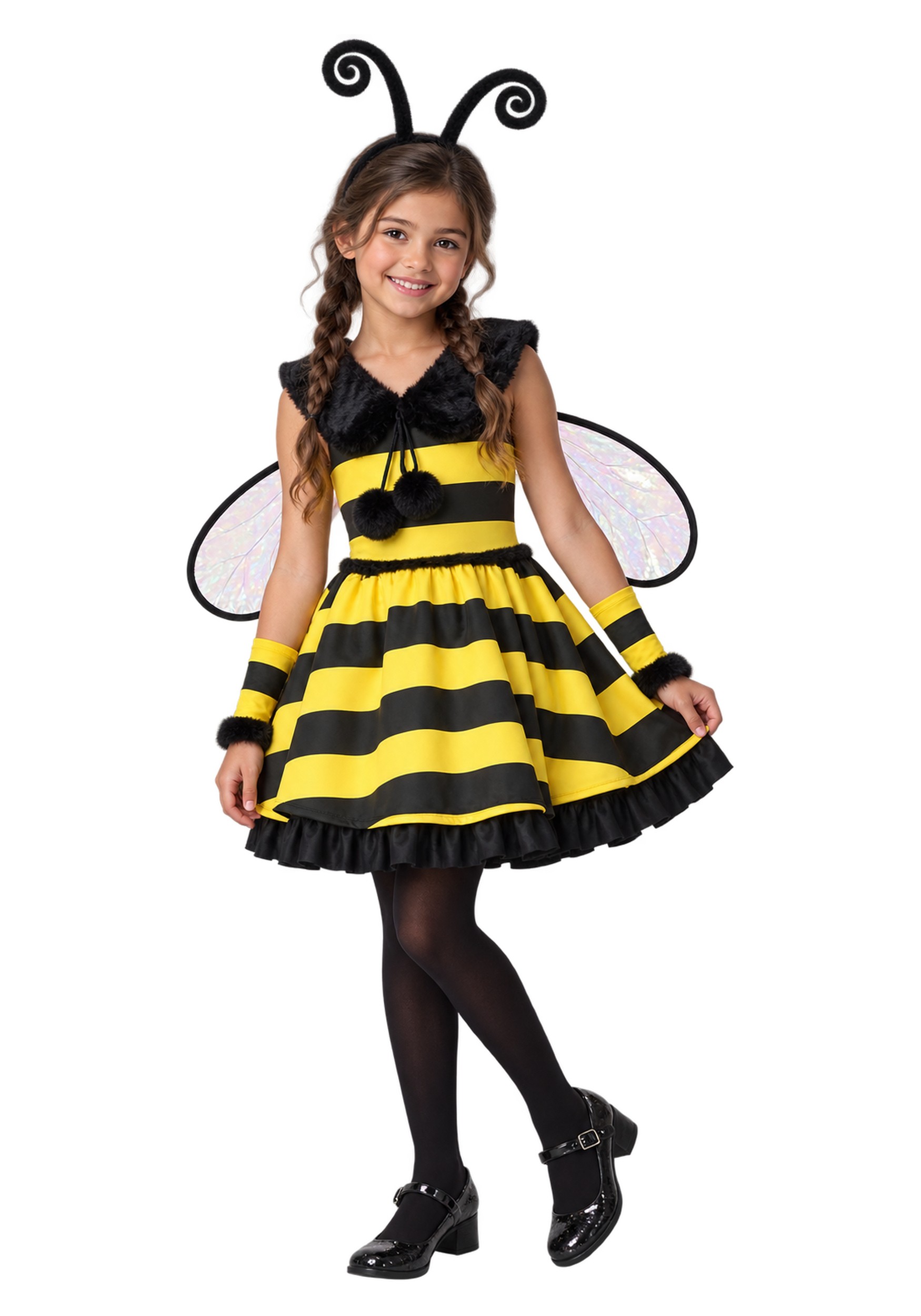 Girl's Deluxe Bumble Bee Costume Dress