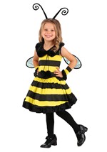 Toddler Girl's Deluxe Bumble Bee Costume Alt 2