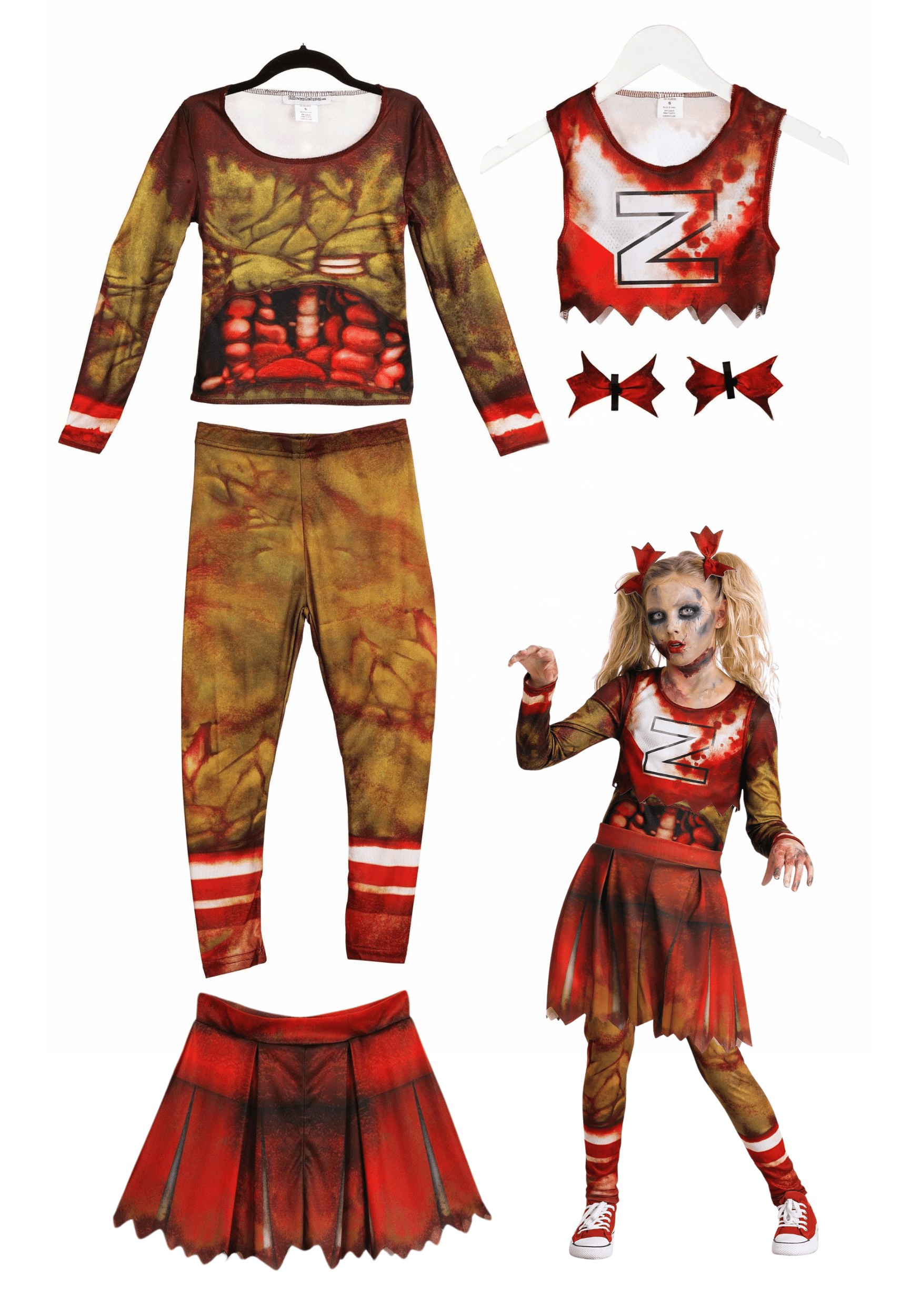 Zombie Cheerleader Costume for Girls | Cheerleader Costumes