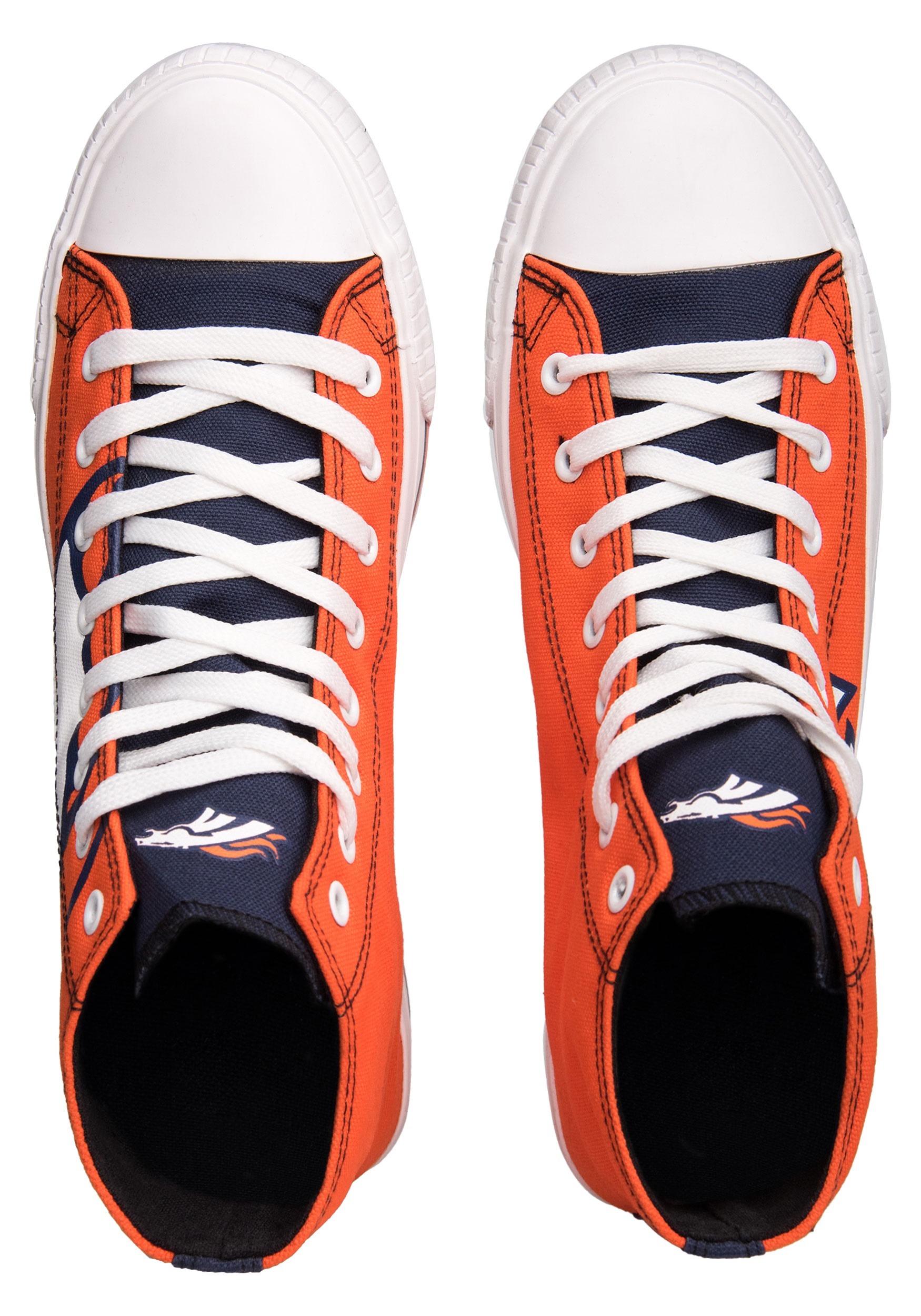 Denver Broncos High Top Big Logo Canvas Shoes for Men